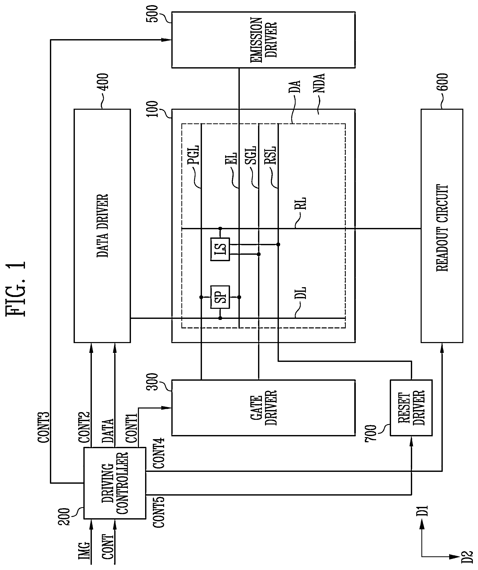 Patent US12562101 — Display device and electronic device including the same — Figure 1