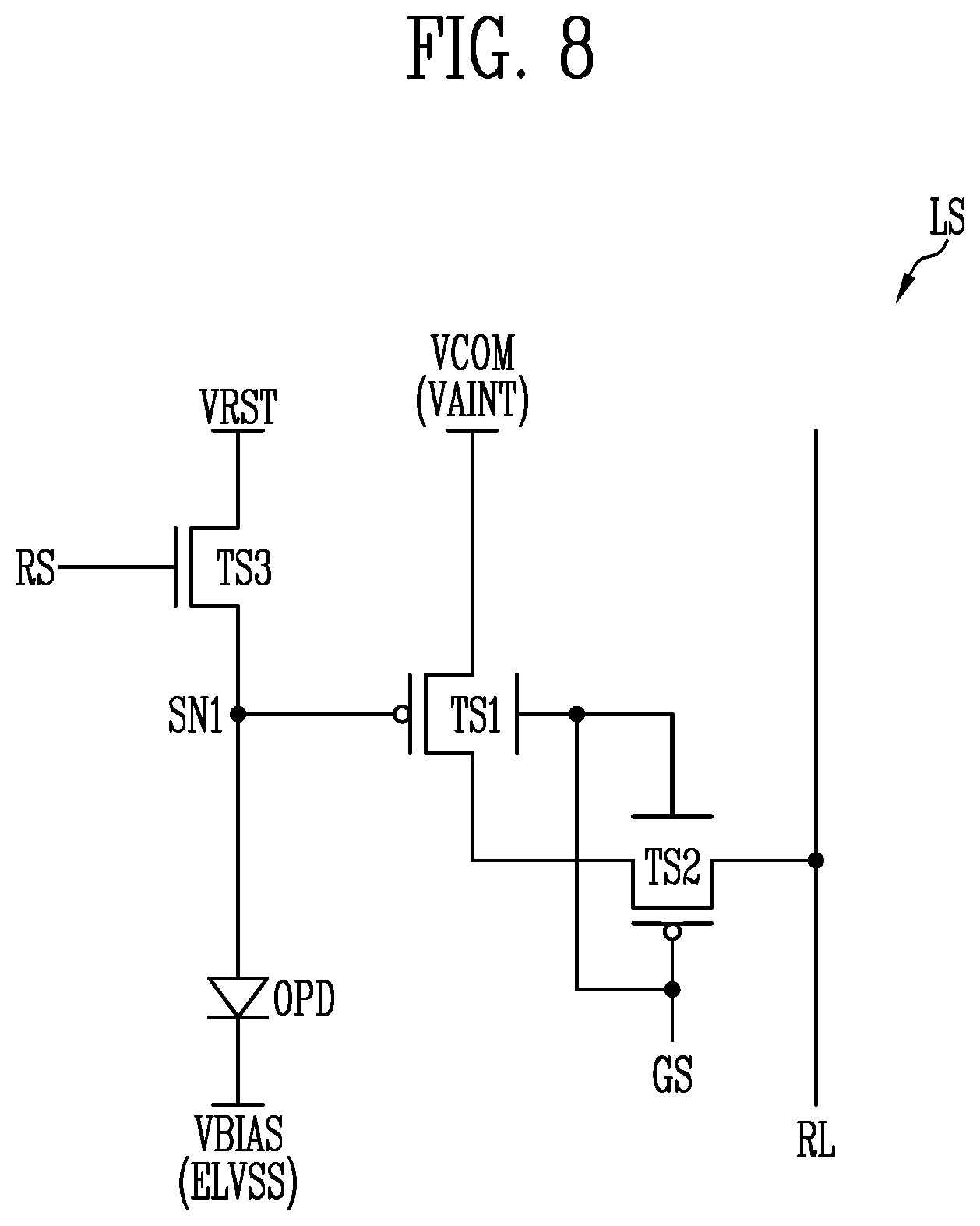 Patent US12562101 Figure 8 – Display device and electronic device including the same