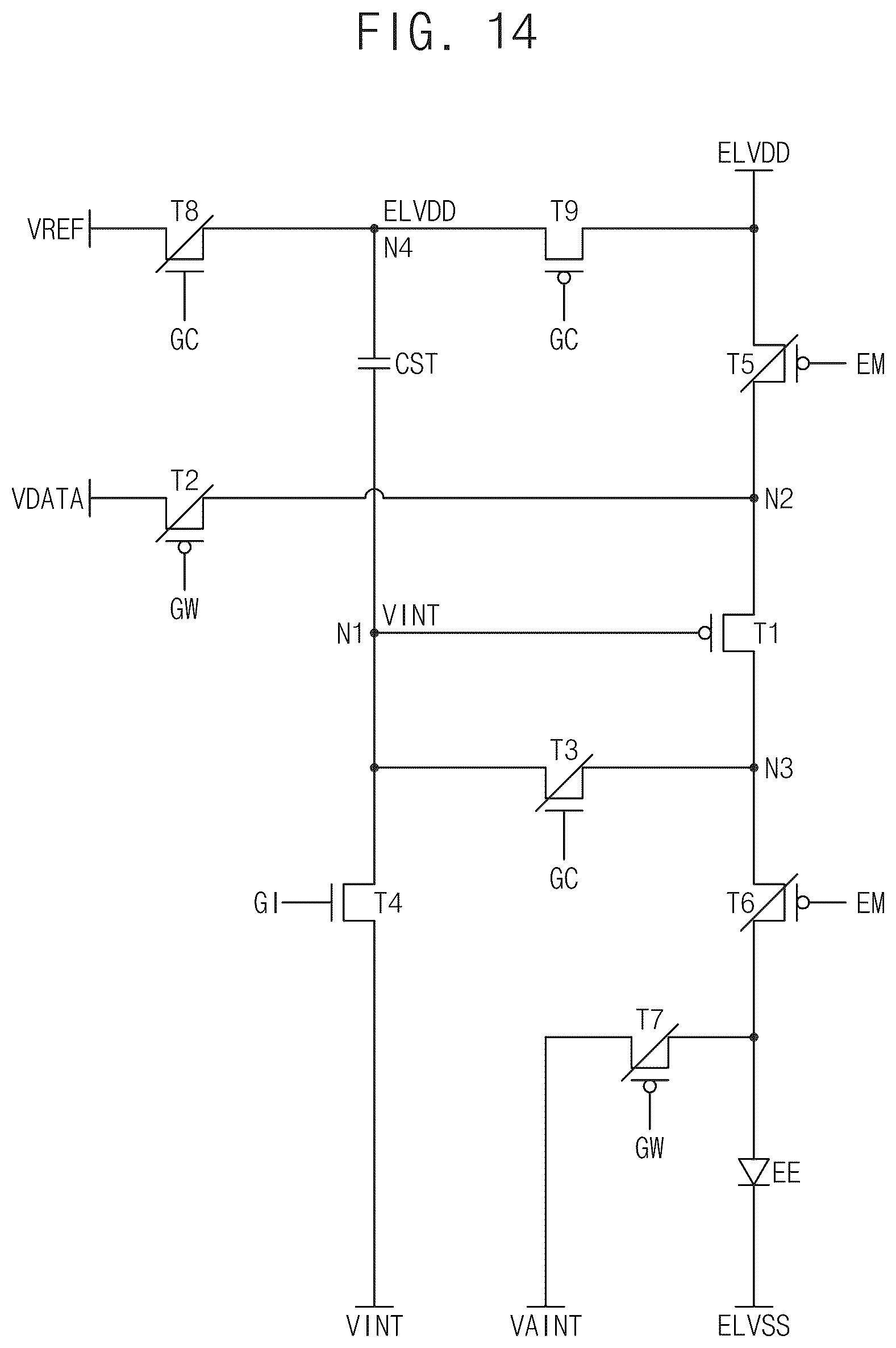 Patent US12562107 Figure 14 – Pixel circuit, display apparatus including the same and electronic apparatus including the same