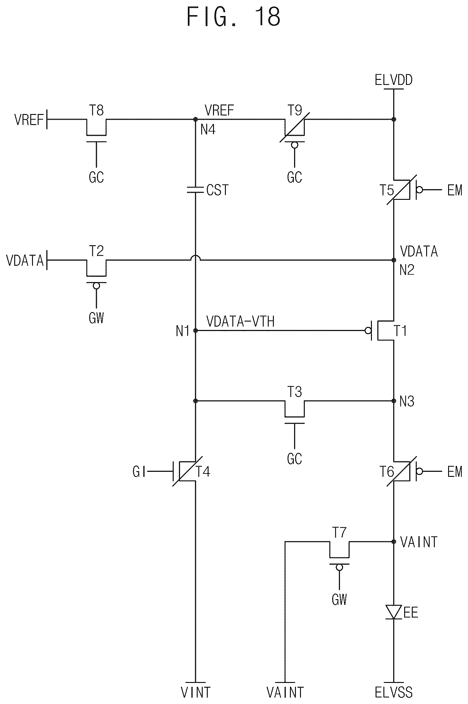 Patent US12562107 Figure 18 – Pixel circuit, display apparatus including the same and electronic apparatus including the same