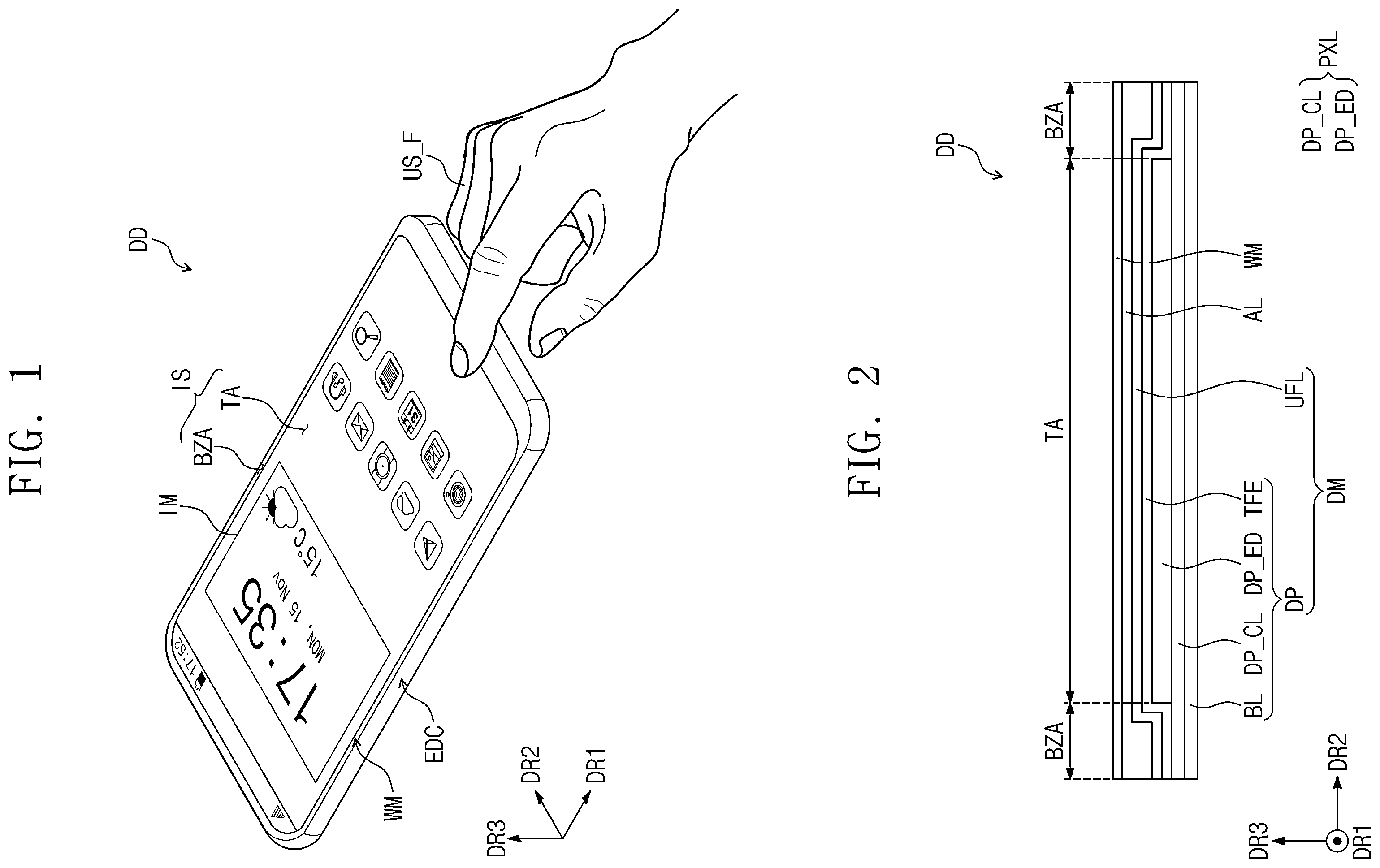 Patent US12562112 — Display device detecting illuminance for each panel position — Figure 1
