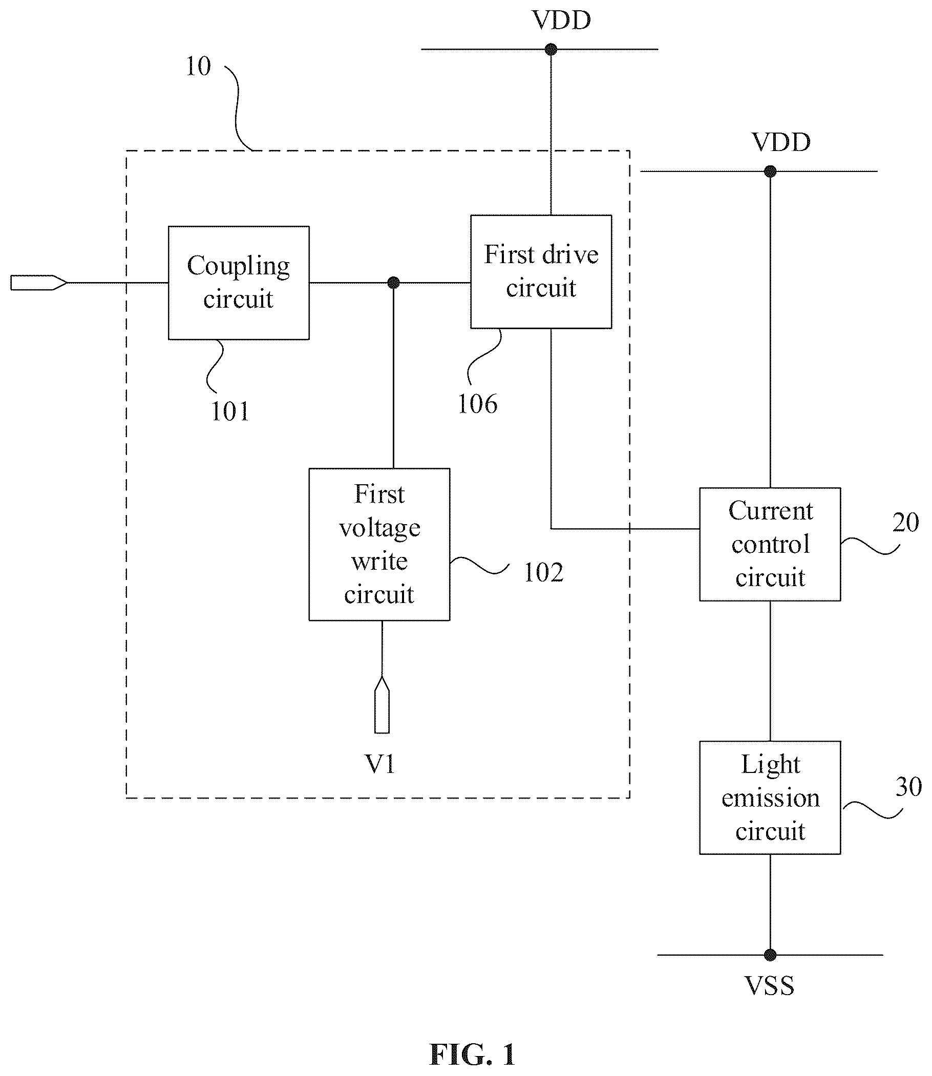 Patent US12562119 Figure 1 – Pixel circuit and driving method thereof, and display device