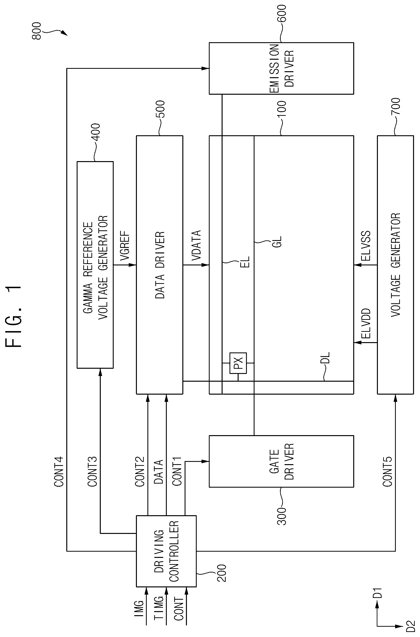 Patent US12562131 — Display device and electronic device including the display device — Figure 1
