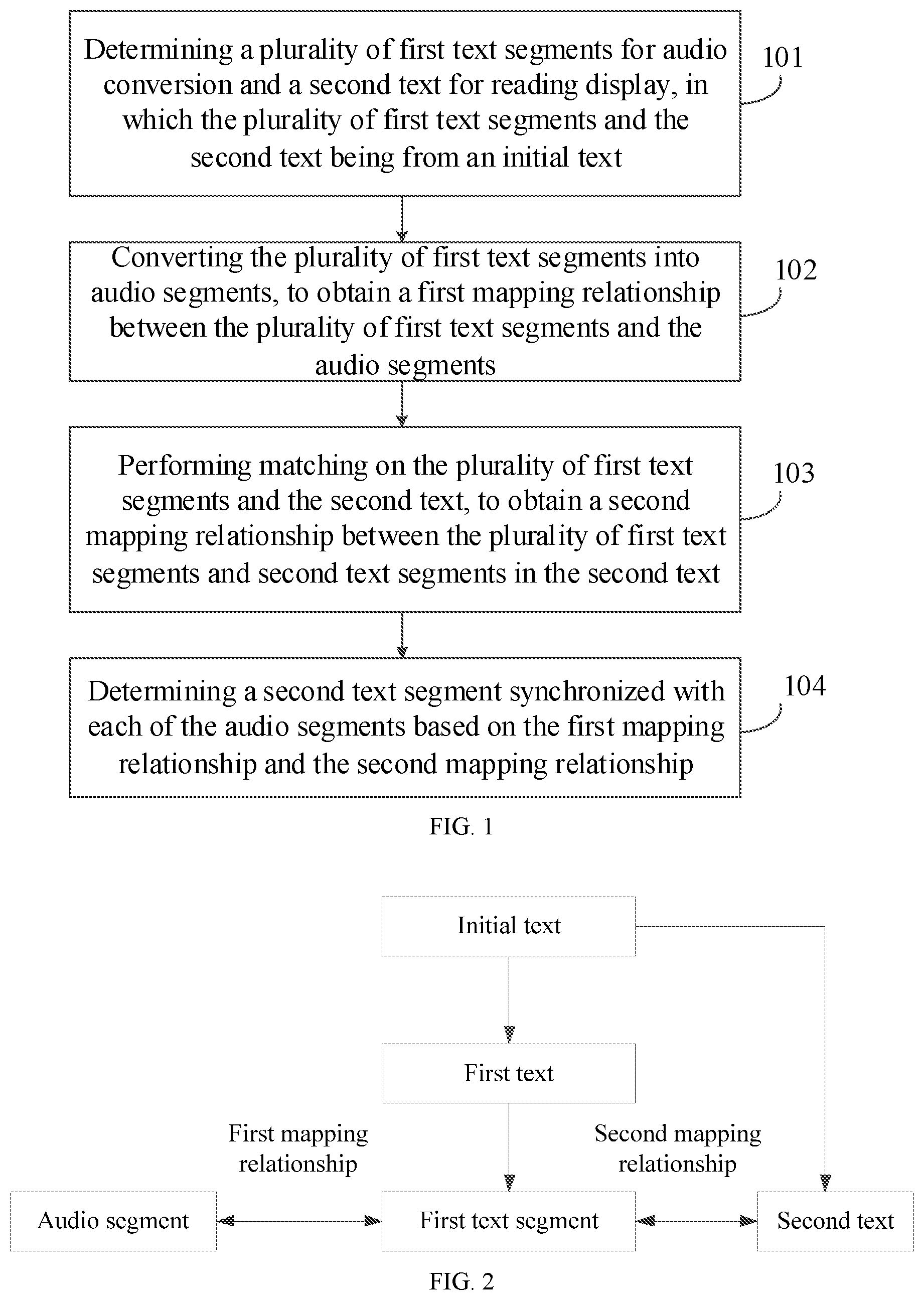 Patent US12562147 — Synchronization method and apparatus for audio and text, device, and medium — Figure 1