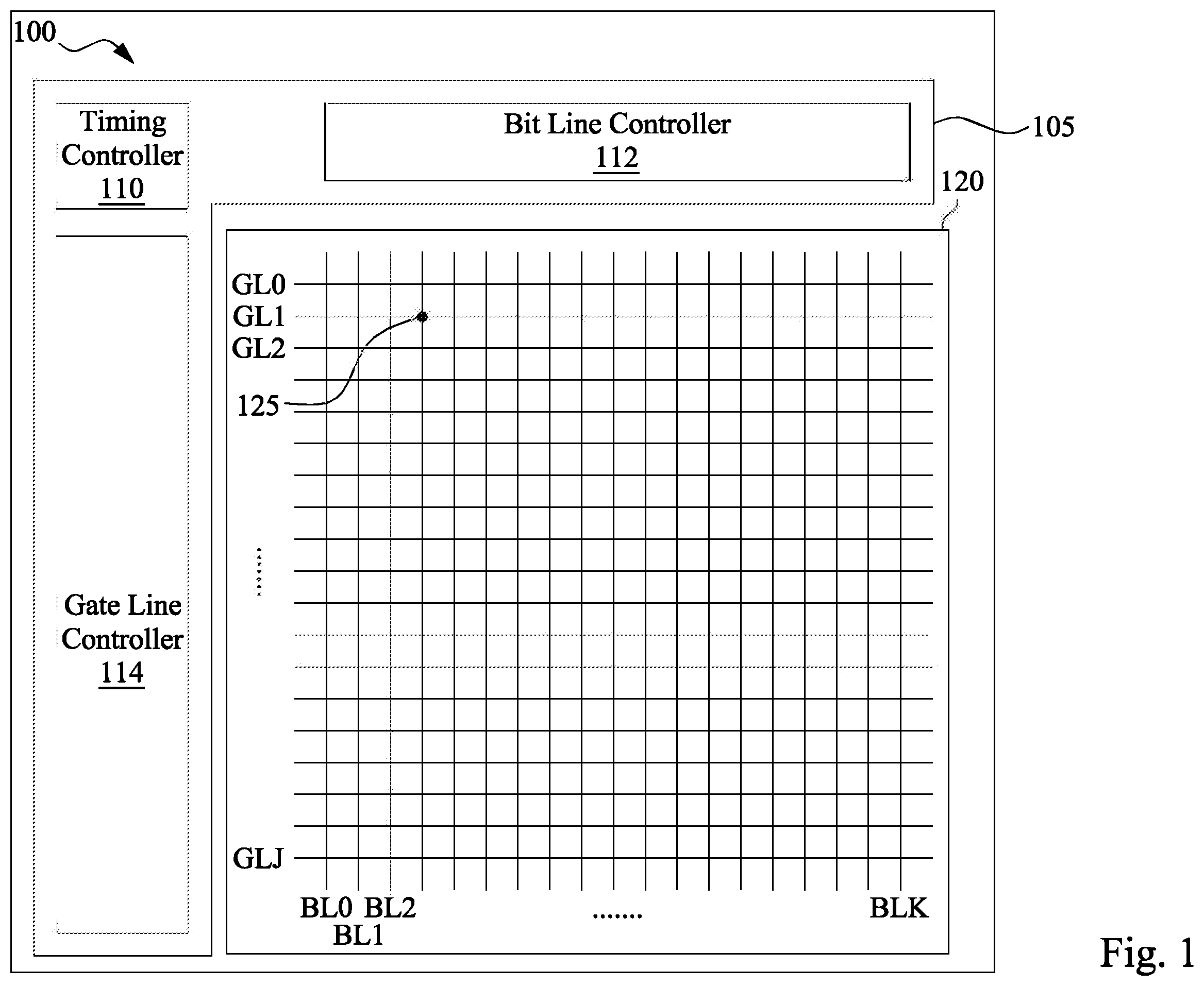 Patent US12562197 — Header circuit placement in memory device — Figure 1
