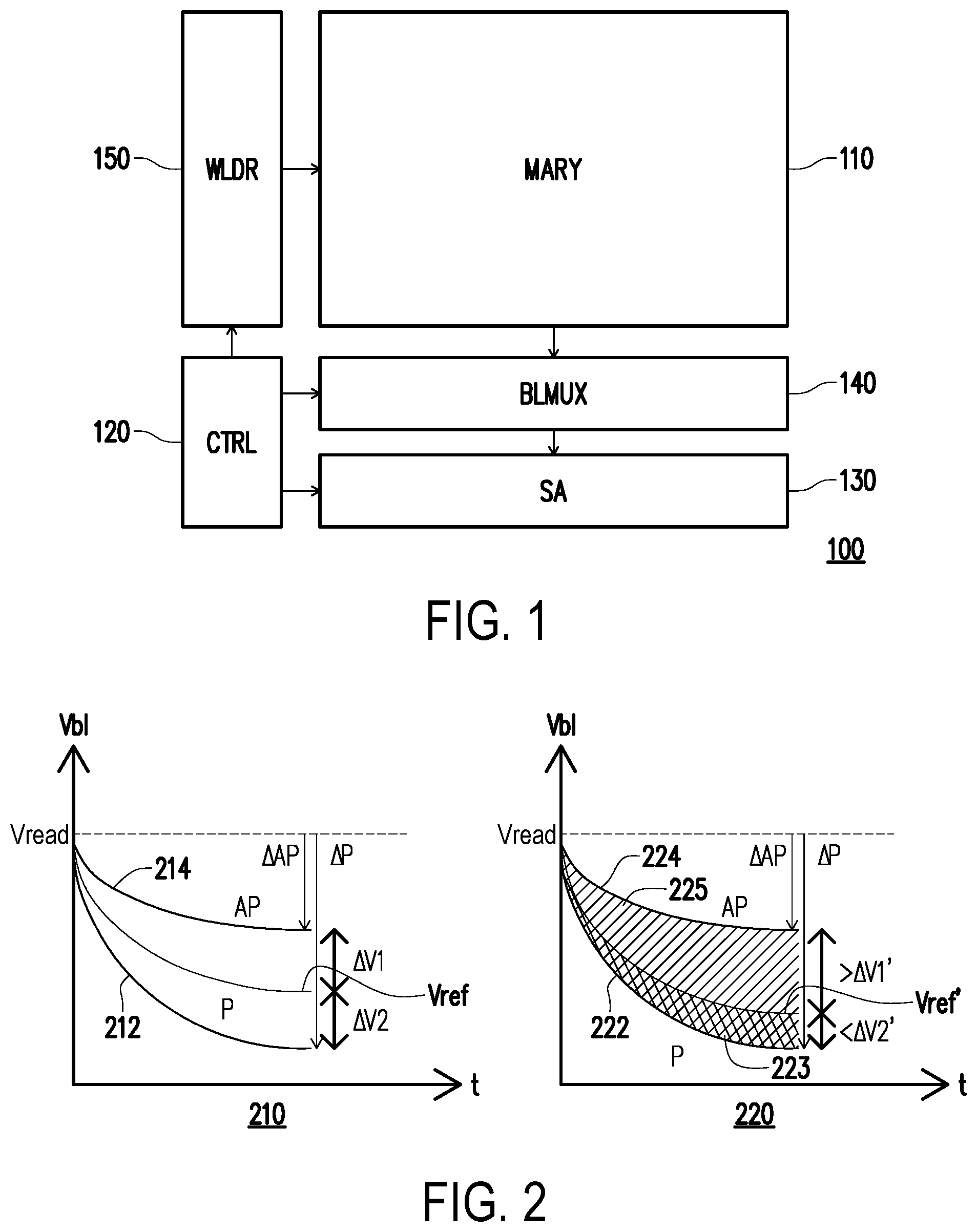 Patent US12562203 — Sensing amplifier of memory array, memory device and data read method with two state reference voltages — Figure 1