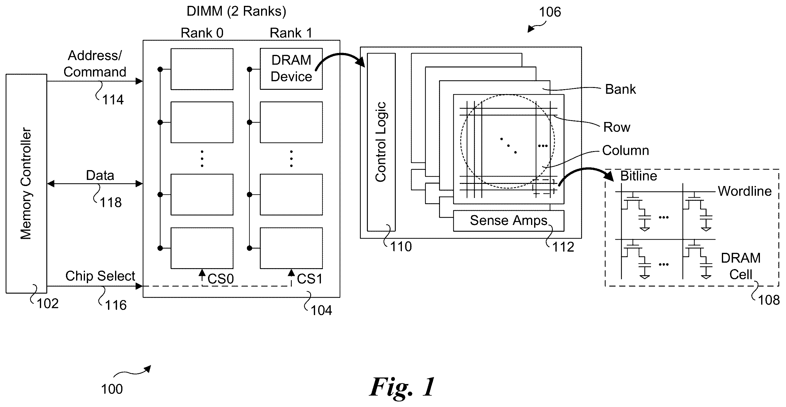 Patent US12562207 — Method of polling row hammer (RH) indicator inside memory — Figure 1