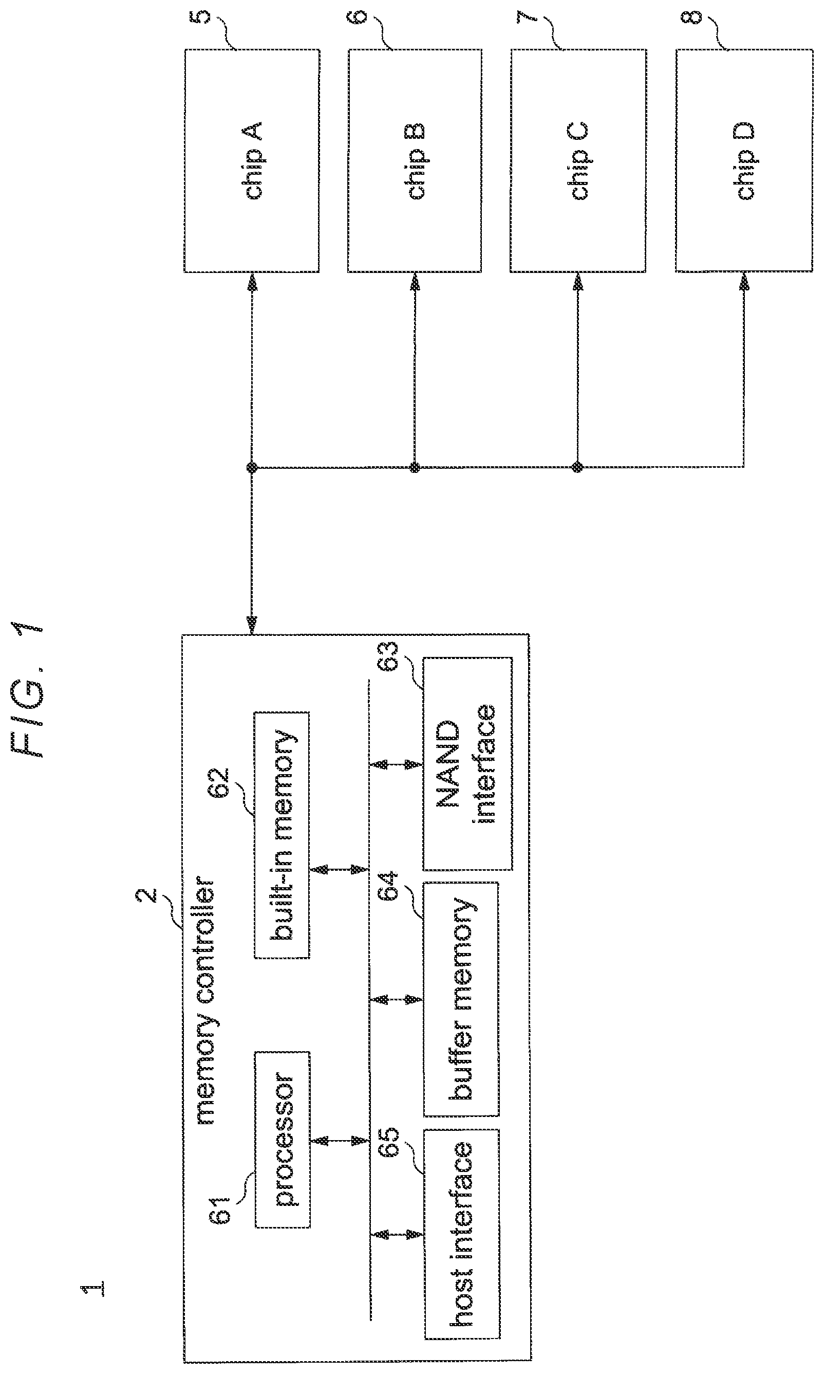 Patent US12562221 Figure 1 – Memory device configured to perform a search operation