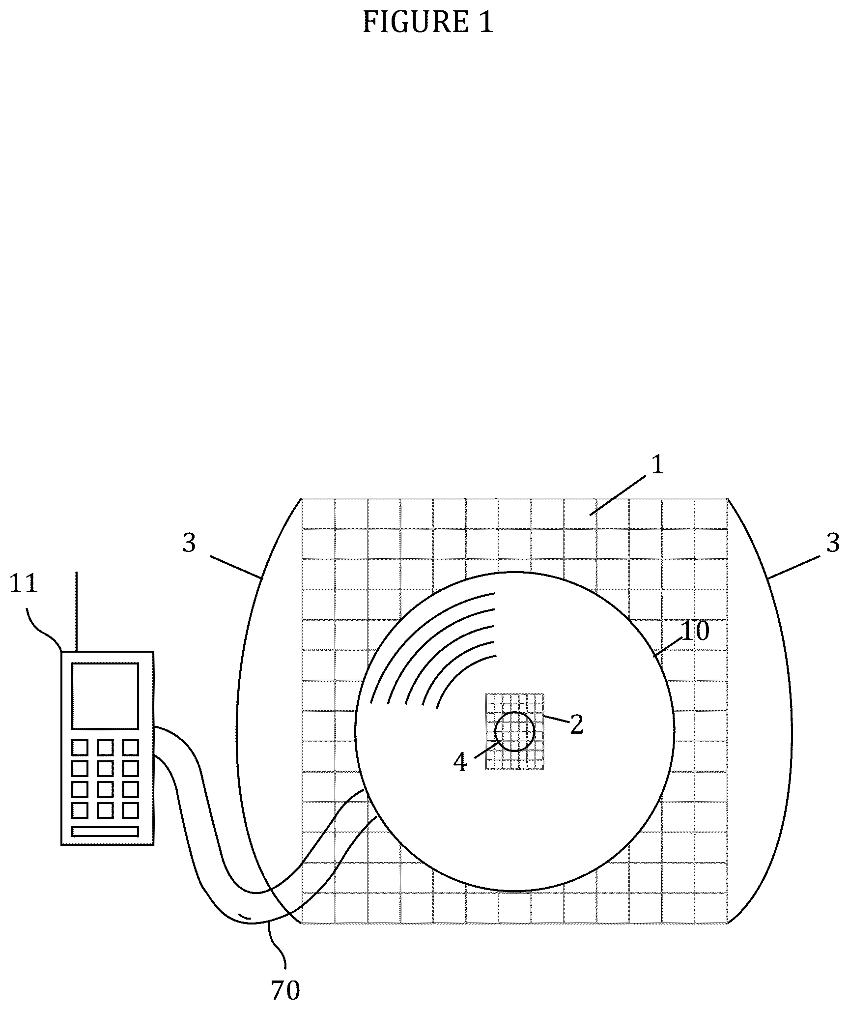 Patent US12562267 — Sound directing device for a mobile telecommunication device having microbial barrier properties — Figure 1