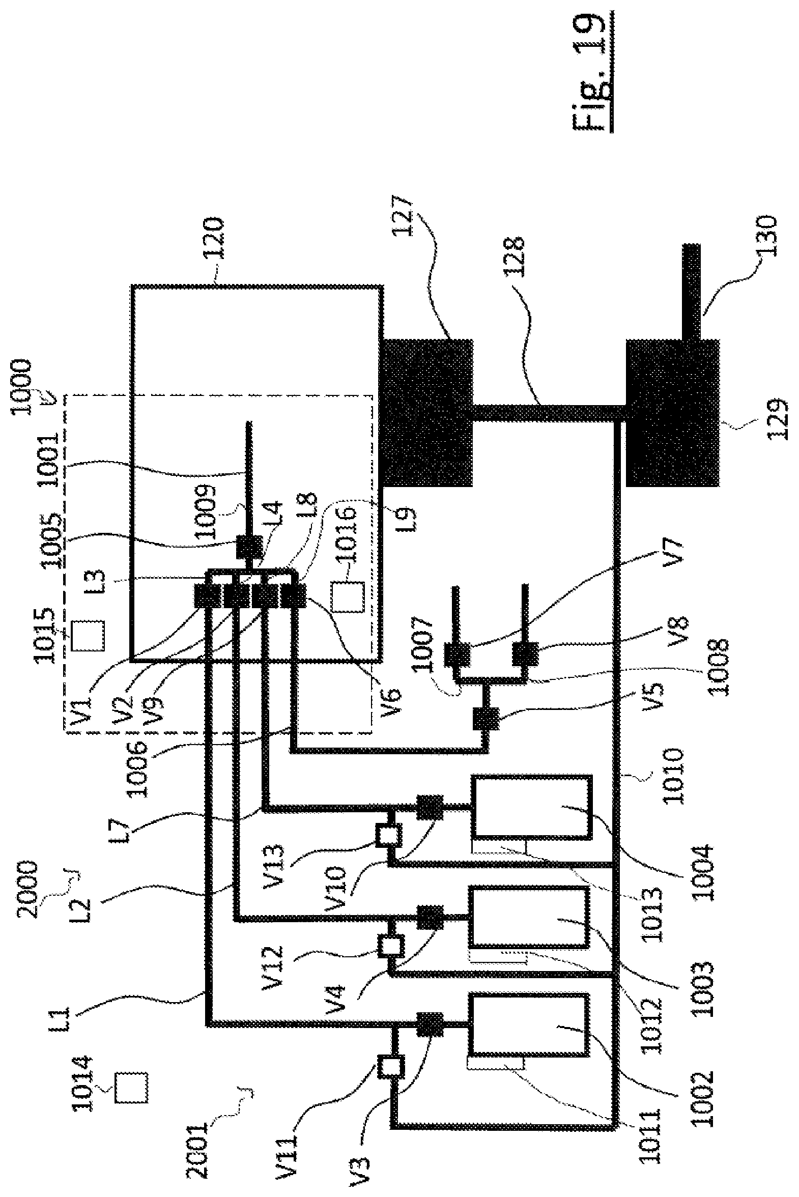 Patent US12562337 Figure 19 – Gas supply device, particle beam apparatus having a gas supply device, and method of operating the gas supply device and the particle beam apparatus