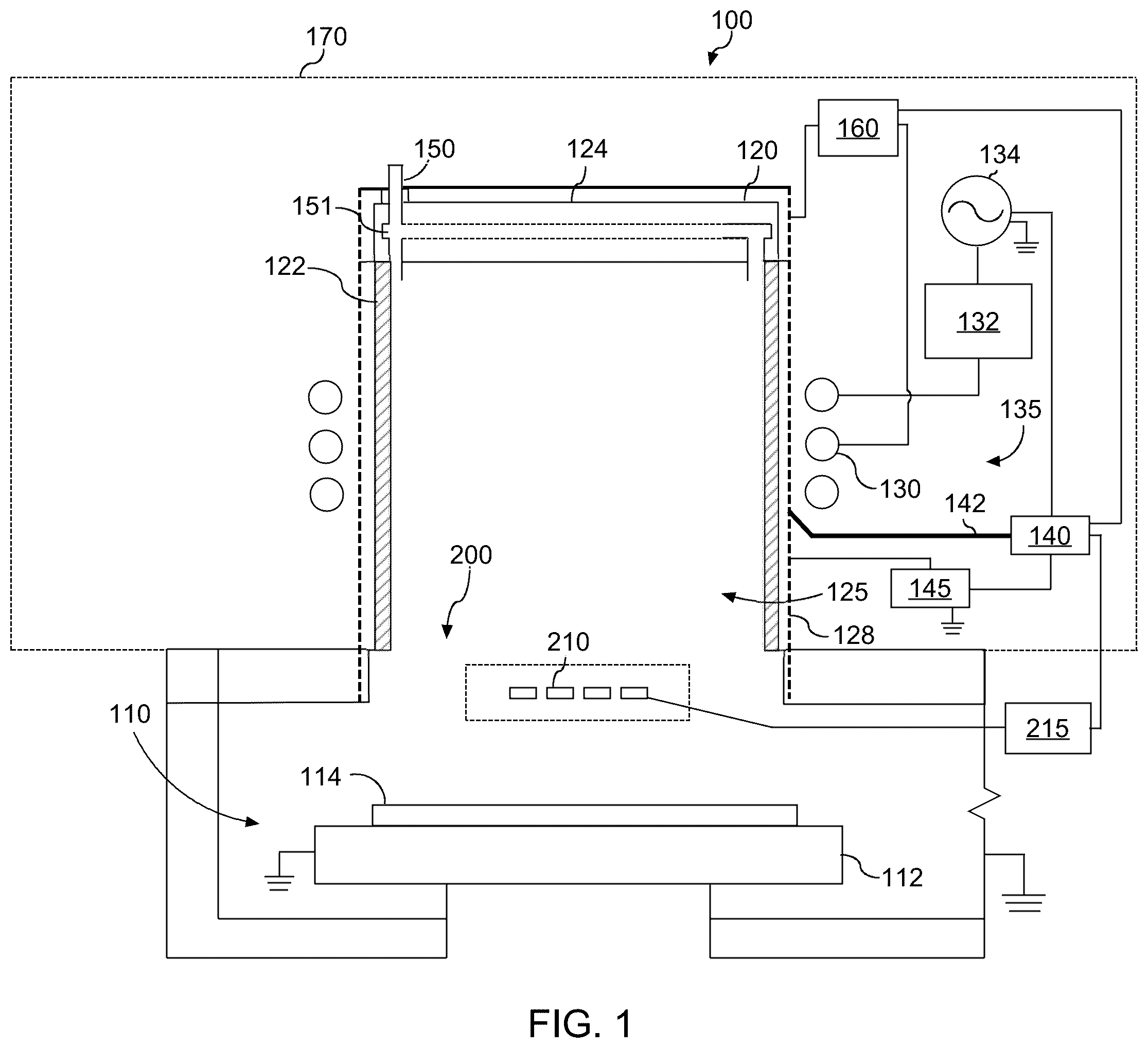 Patent US12562342 — Variable mode plasma chamber utilizing tunable plasma potential — Figure 1