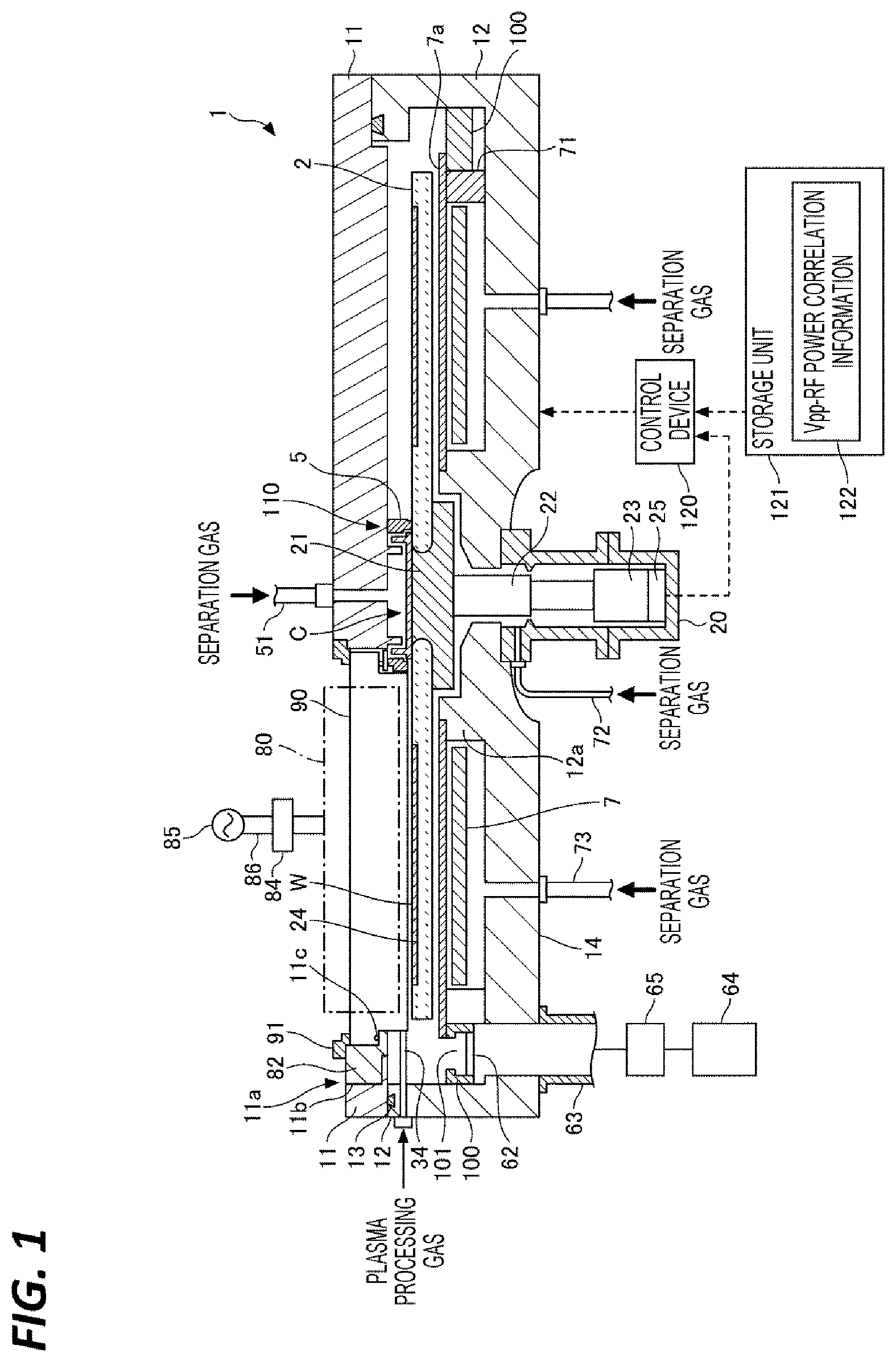 Patent US12562345 — Monitoring method and plasma processing apparatus — Figure 1