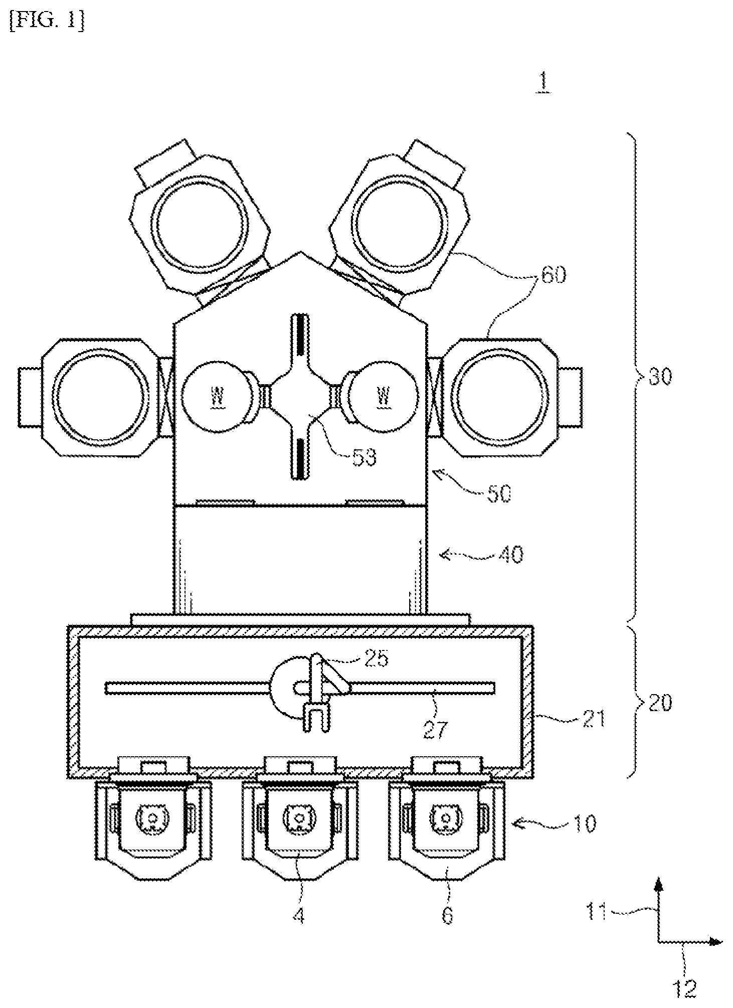 Patent US12562346 Figure 1 – Apparatus for processing substrate