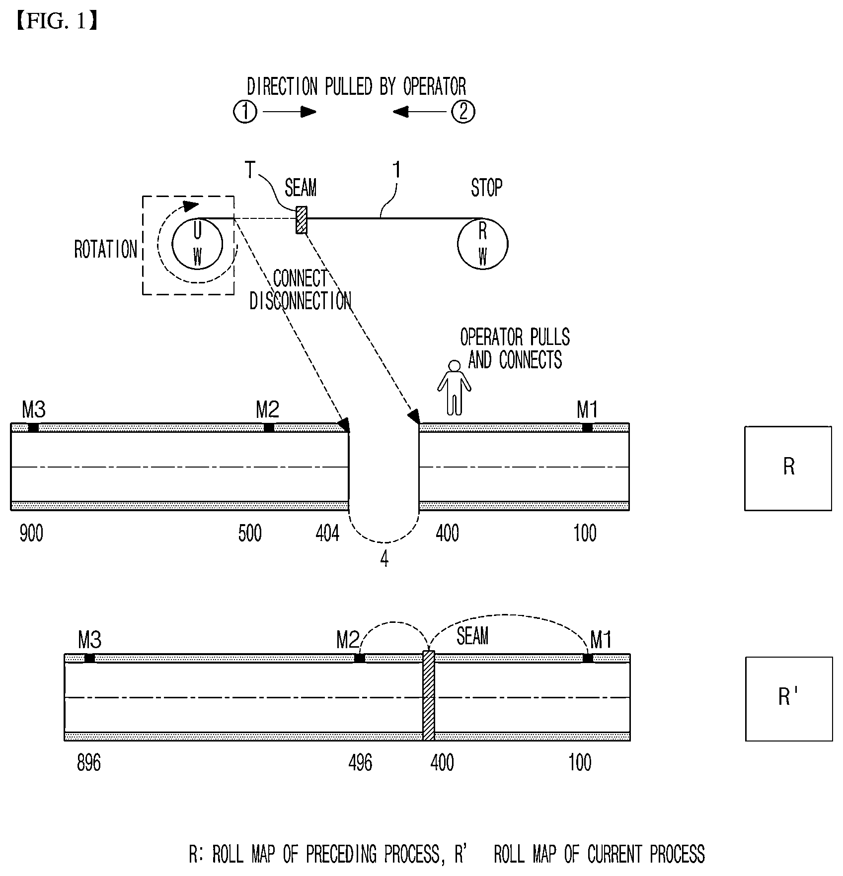 Patent US12562363 — Coordinate correction system and correction method of roll map in electrode breakage — Figure 1