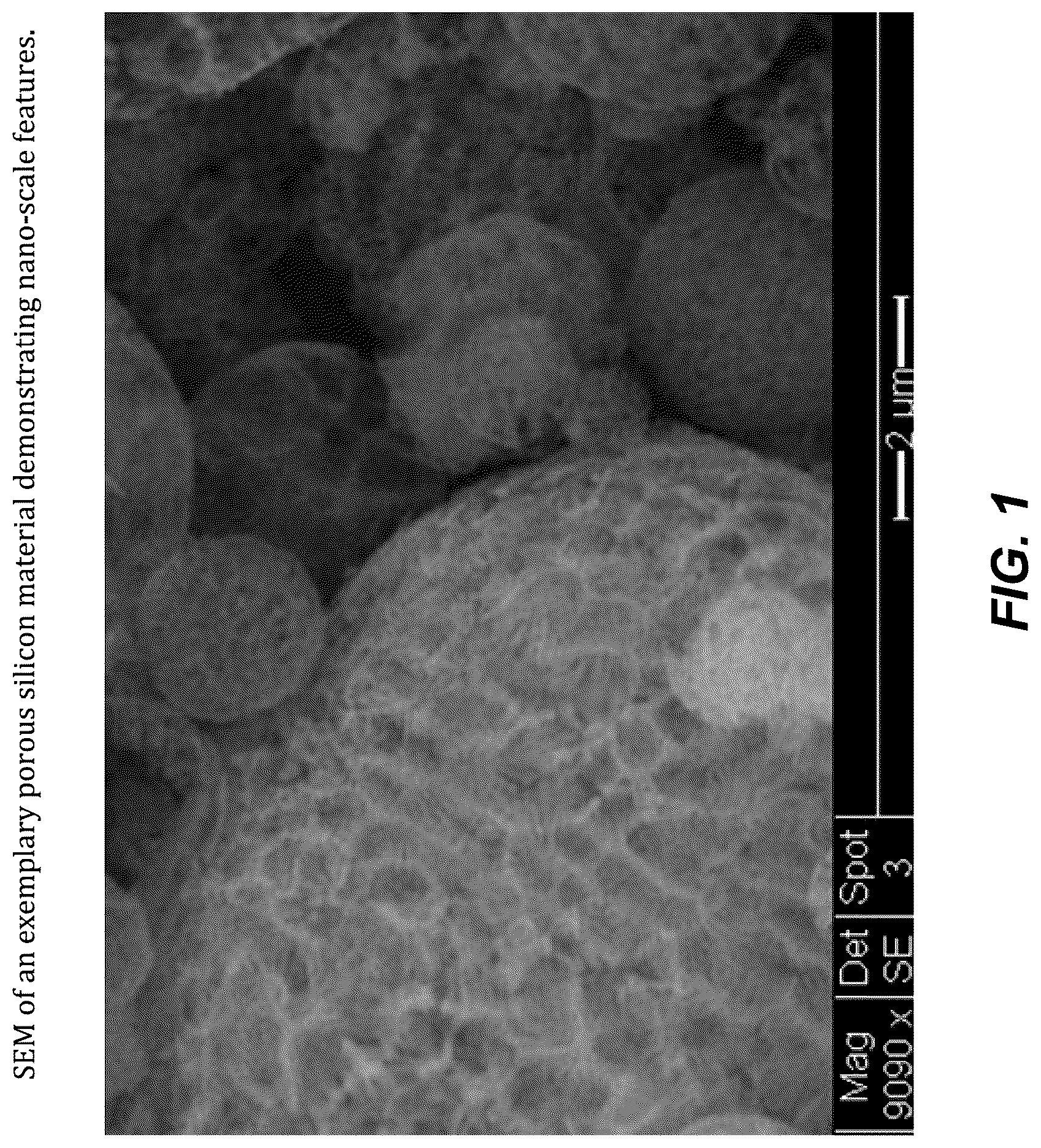 Patent US12562381 — Nano-featured porous silicon materials — Figure 1