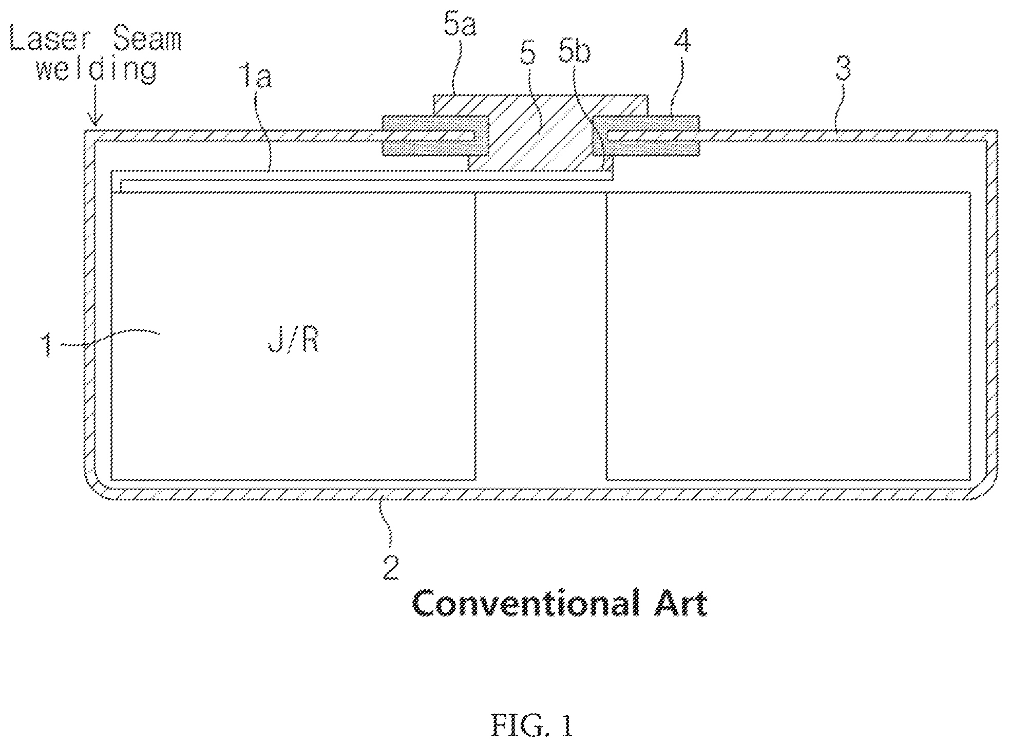 Patent US12562418 Figure 1 – Button-type secondary battery with notched cap/terminal bond interface