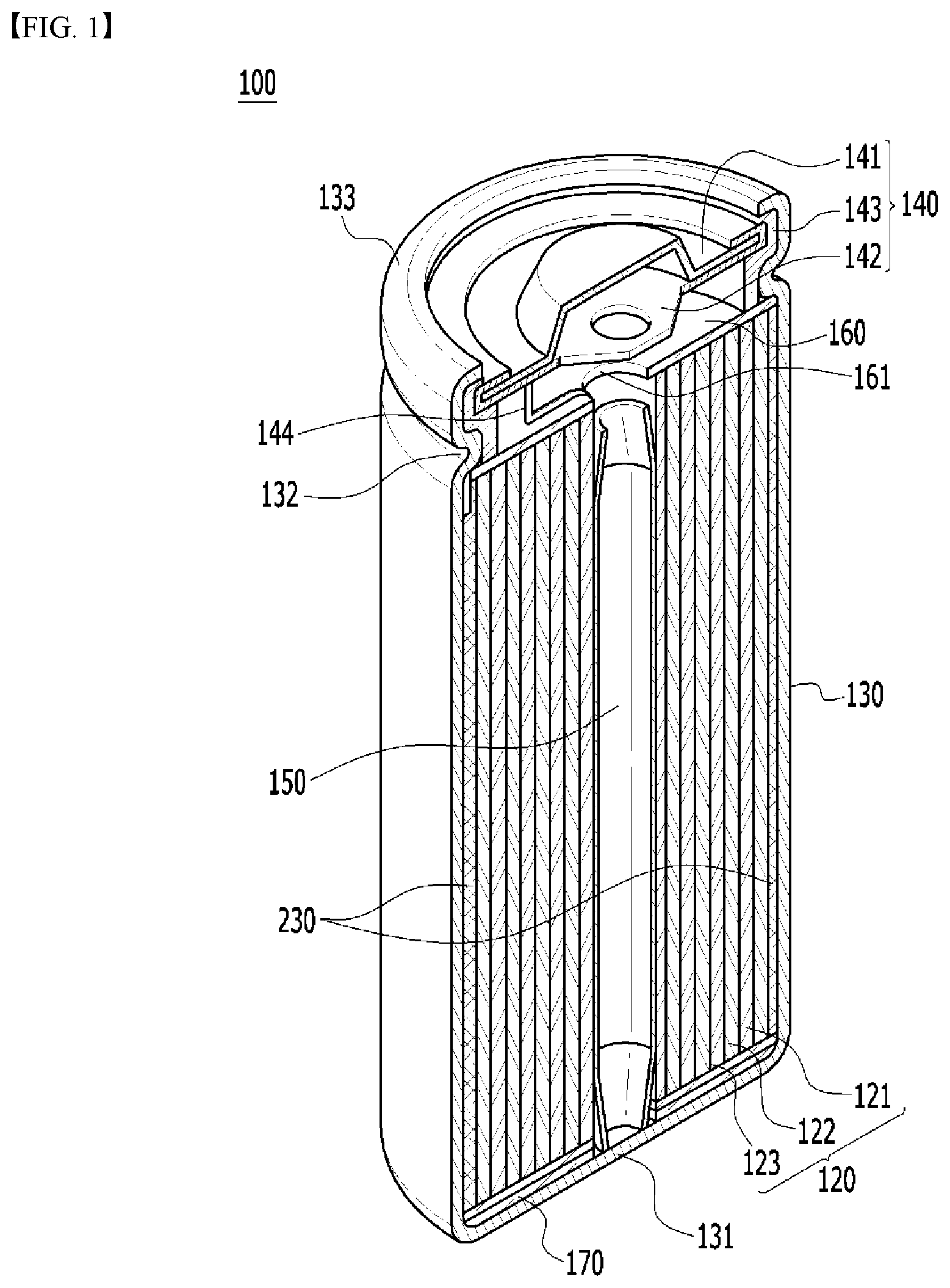Patent US12562423 — Secondary battery and battery pack including the same — Figure 1