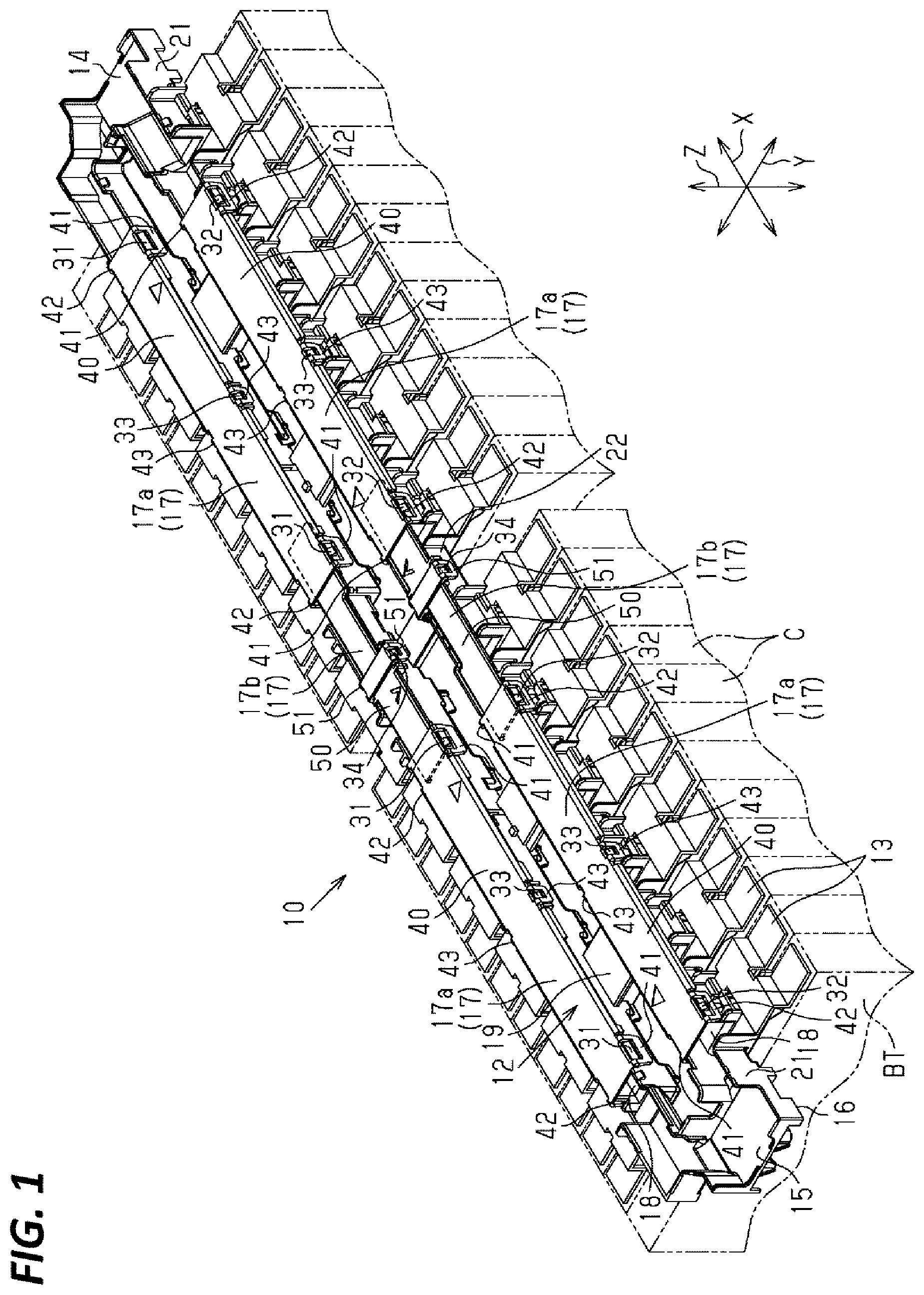 Patent US12562427 — Battery wiring module — Figure 1