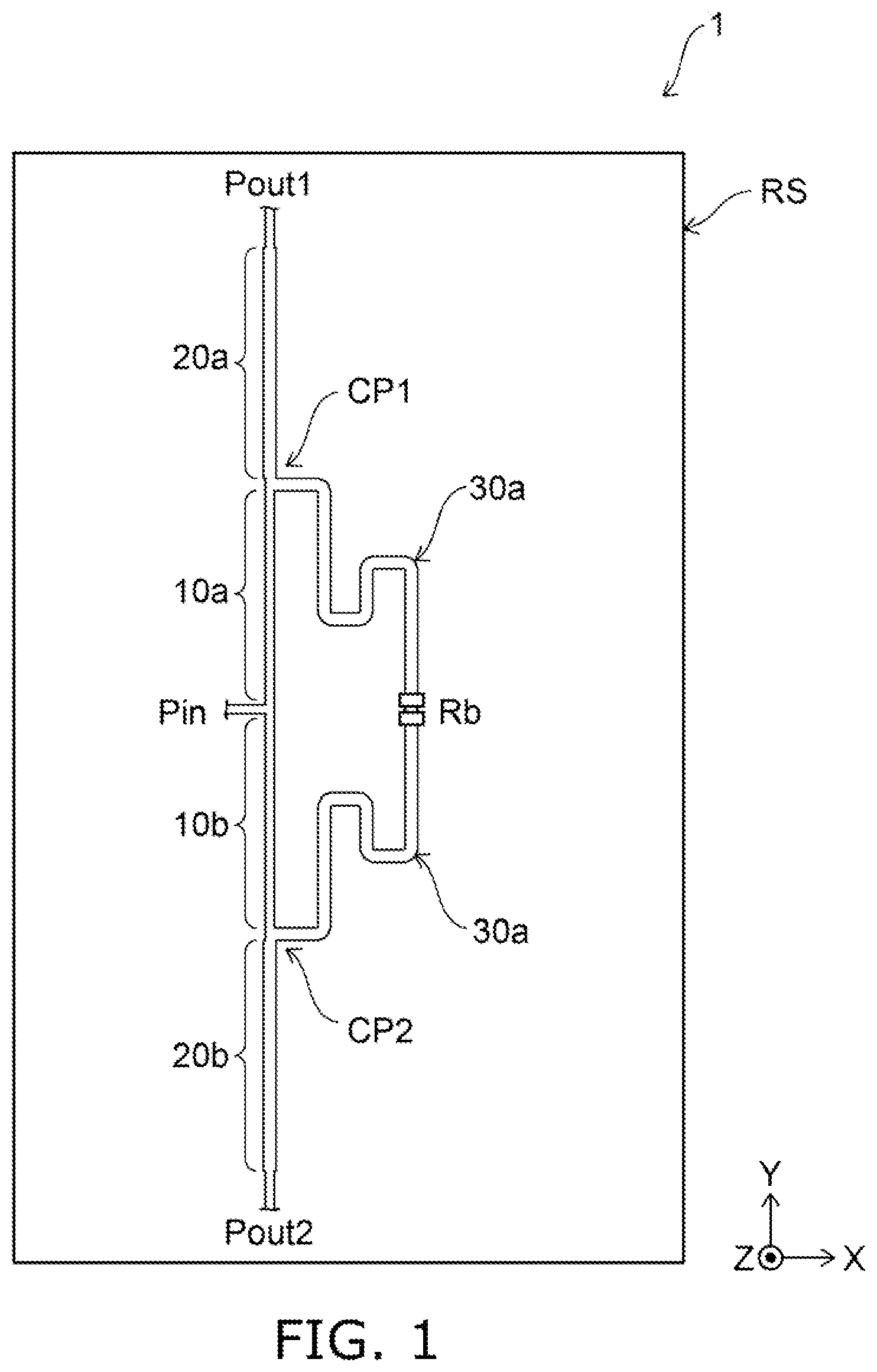 Patent US12562448 — High frequency power divider — Figure 1