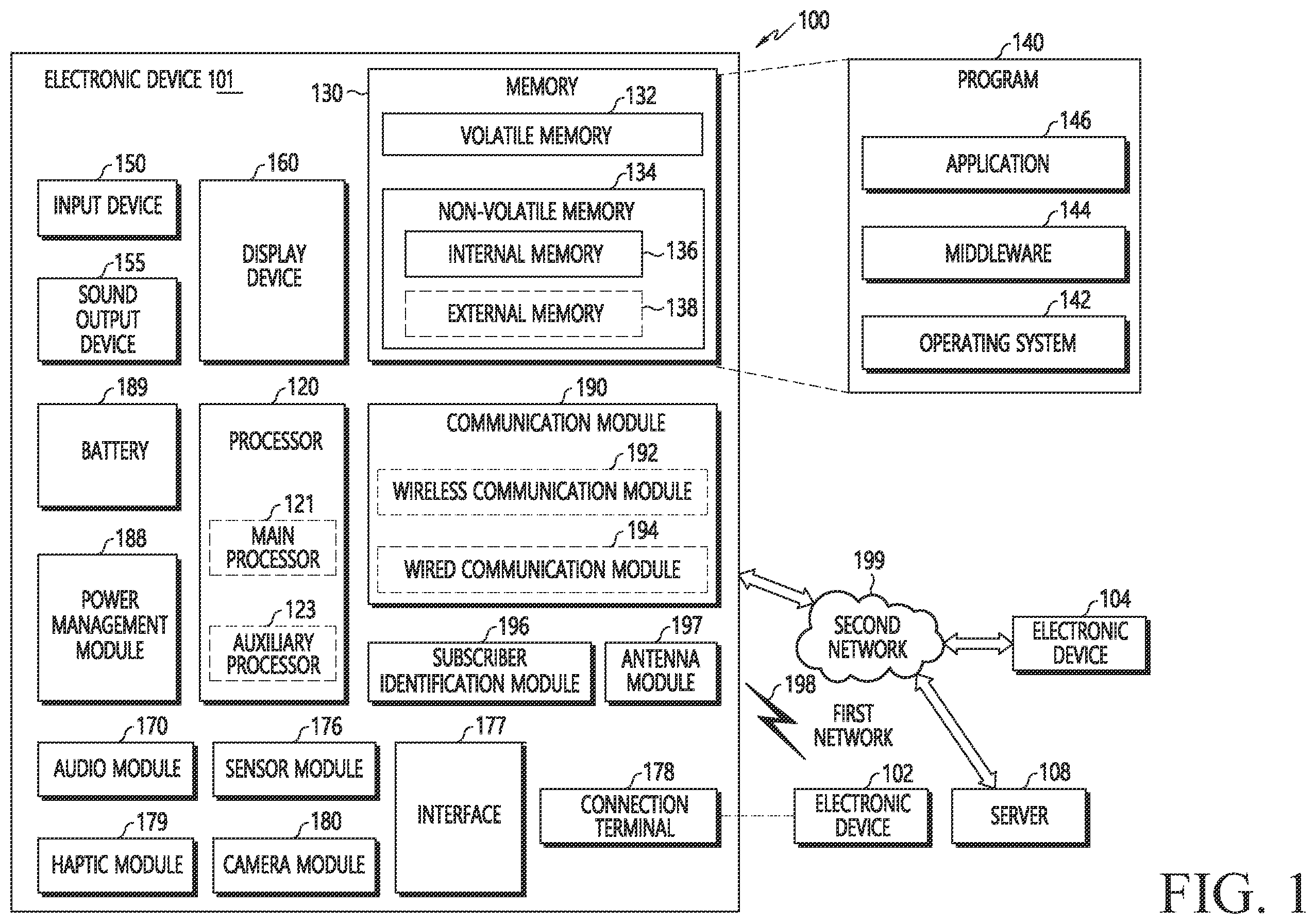 Patent US12562457 — Electronic device including metal antenna — Figure 1
