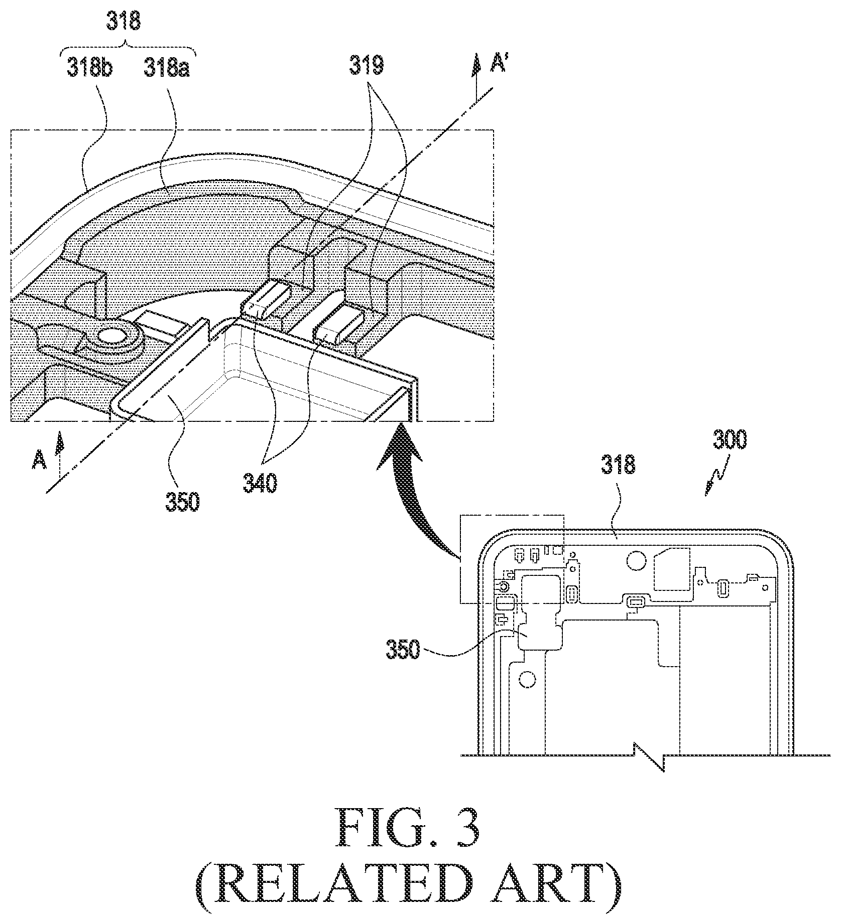 Patent US12562457 Figure 4 – Electronic device including metal antenna