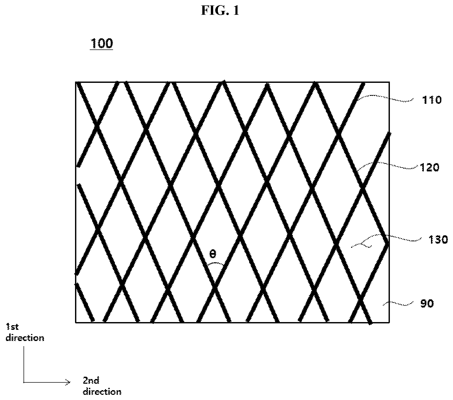 Patent US12562468 Figure 1 – Conductive mesh structure and antenna element comprising same