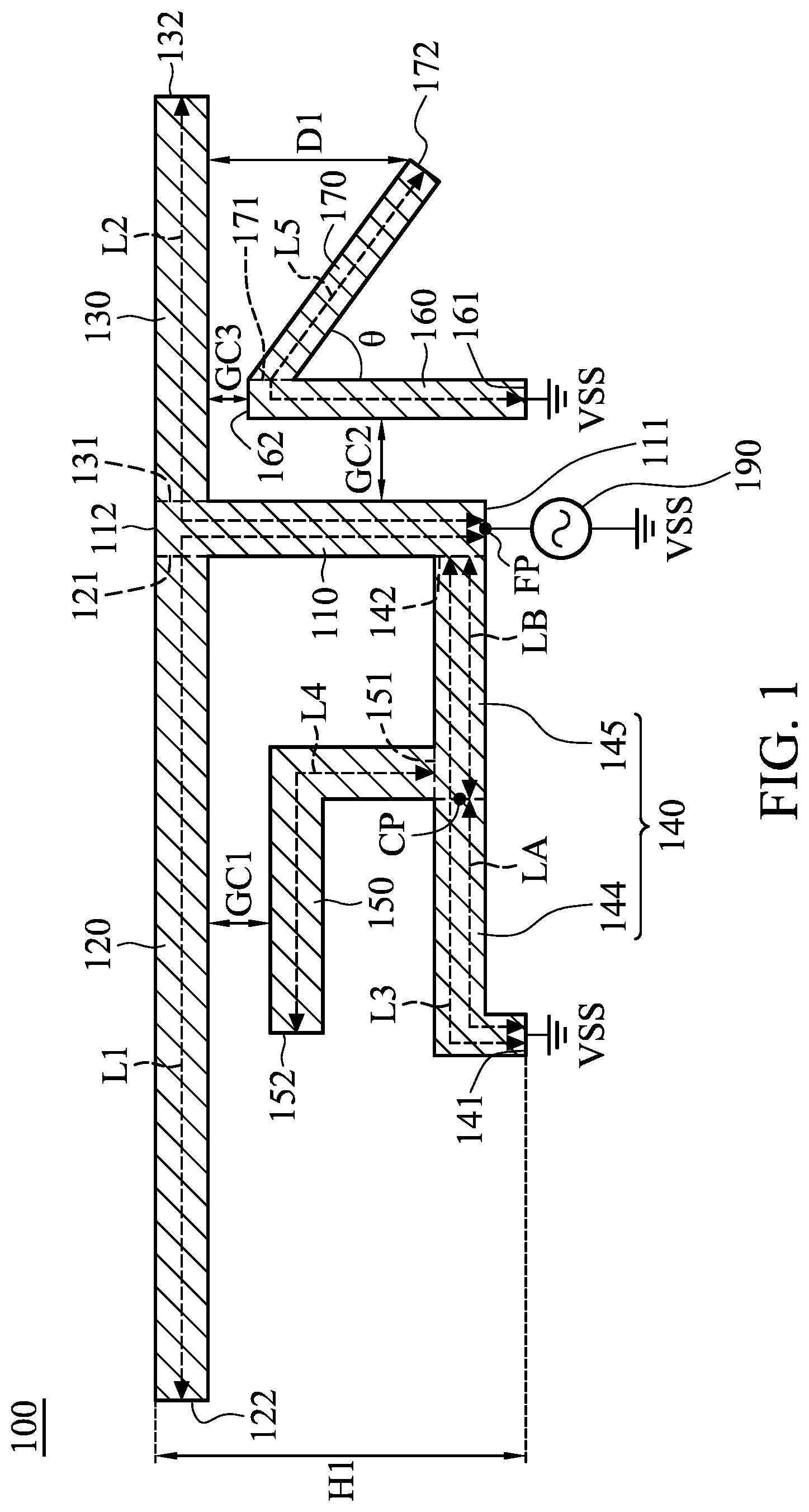 Patent US12562489 — Mobile device supporting wideband operation — Figure 1