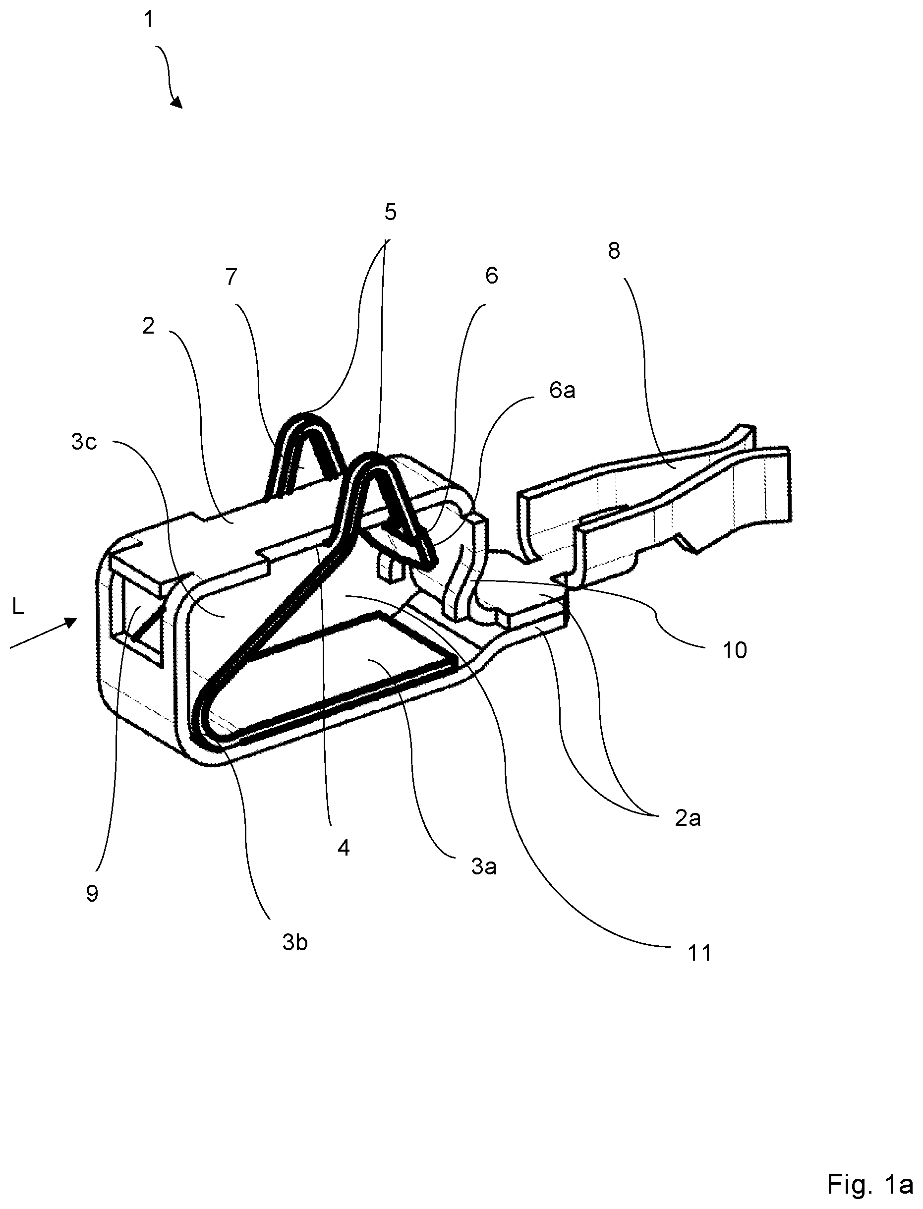 Patent US12562510 — Bus bar piece and clamping spring configuration for a conductor connection terminal — Figure 1