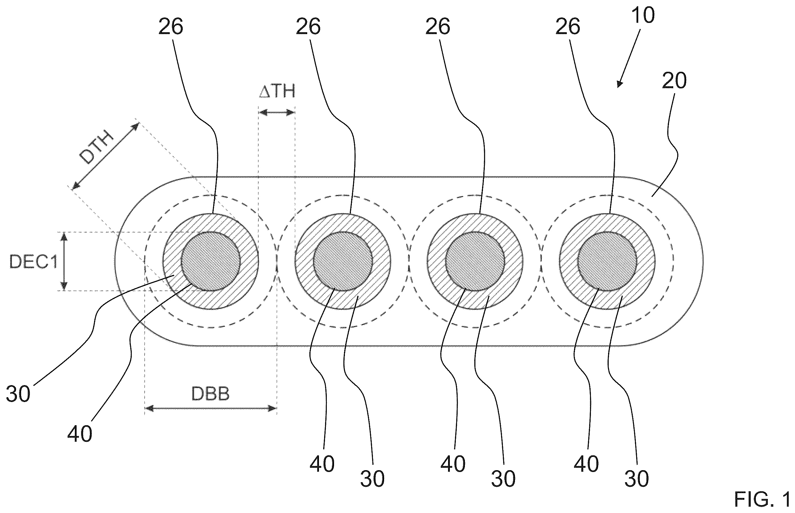 Patent US12562514 Figure 1 – Electrical feedthrough
