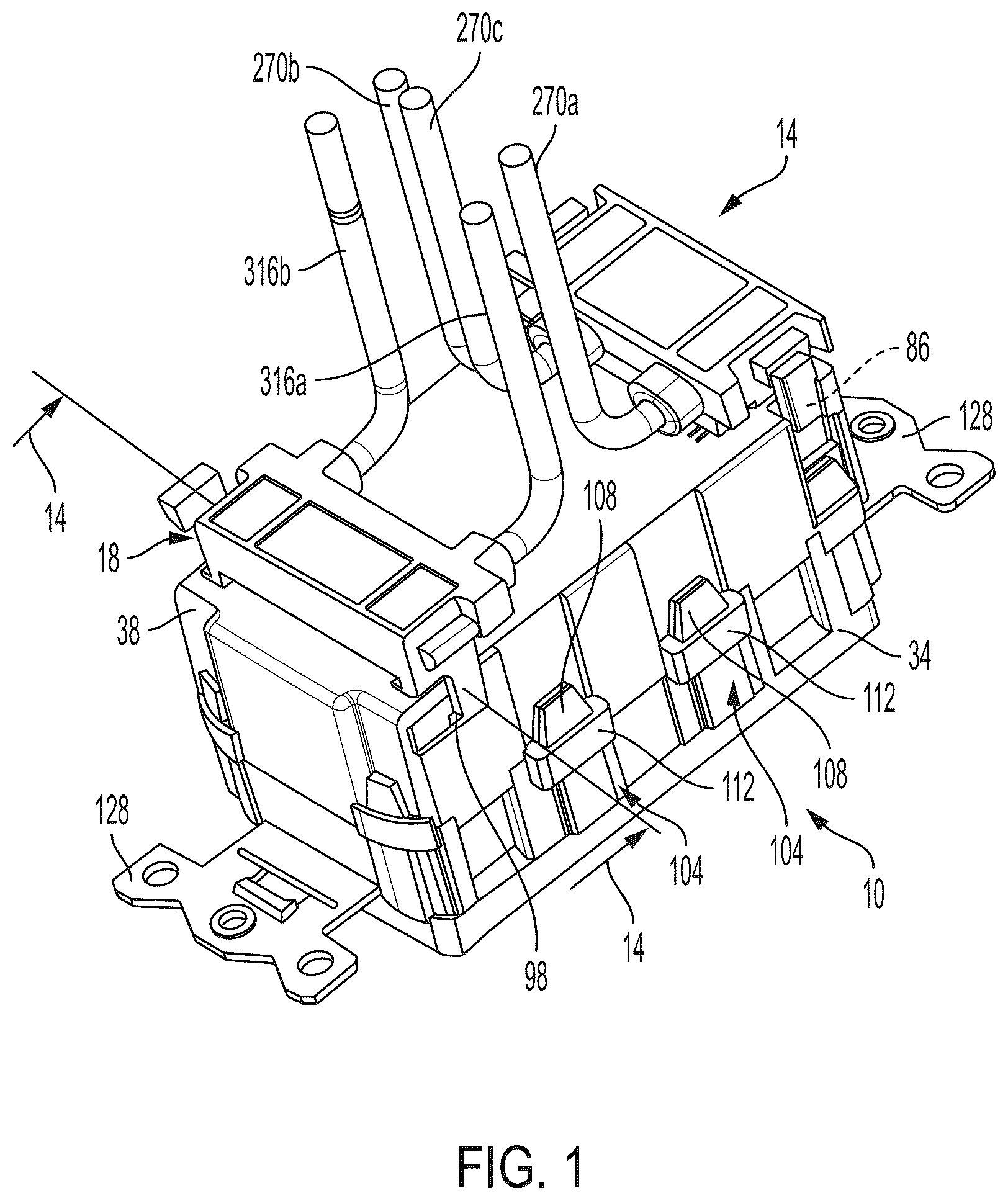 Patent US12562536 — Ground fault circuit interrupters and connectors for use with same — Figure 1