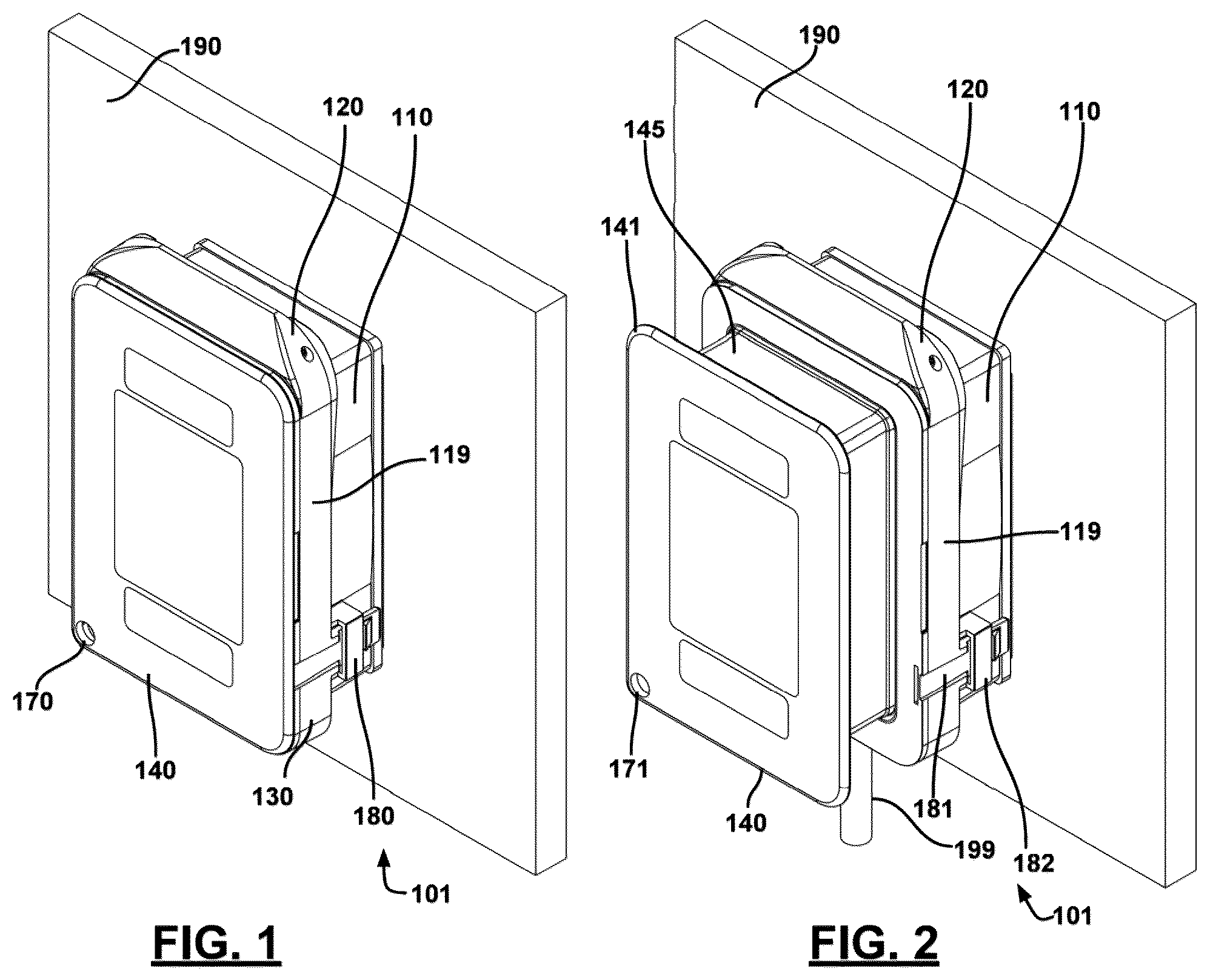 Patent US12562556 — Configurable electrical outlet cover enclosure — Figure 1