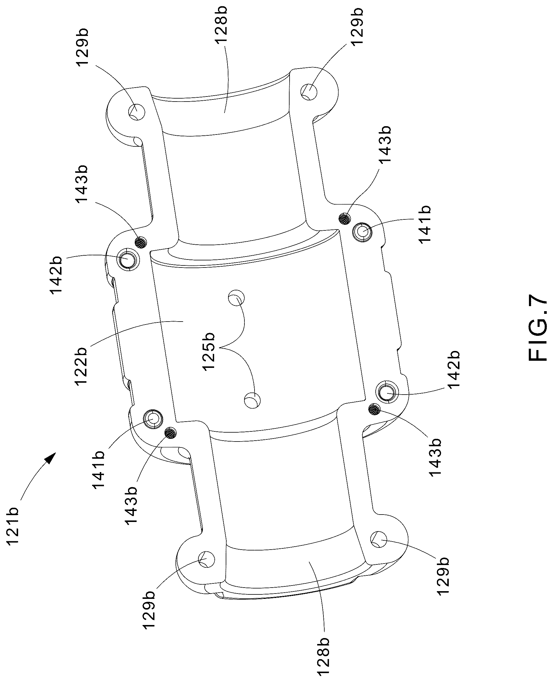 Patent US12562558 Figure 7 – Segmented bend restrictor system with full disassembly capability