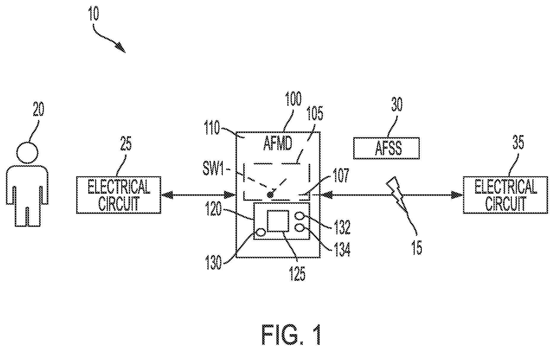 Patent US12562559 — Arc flash mitigation device — Figure 1