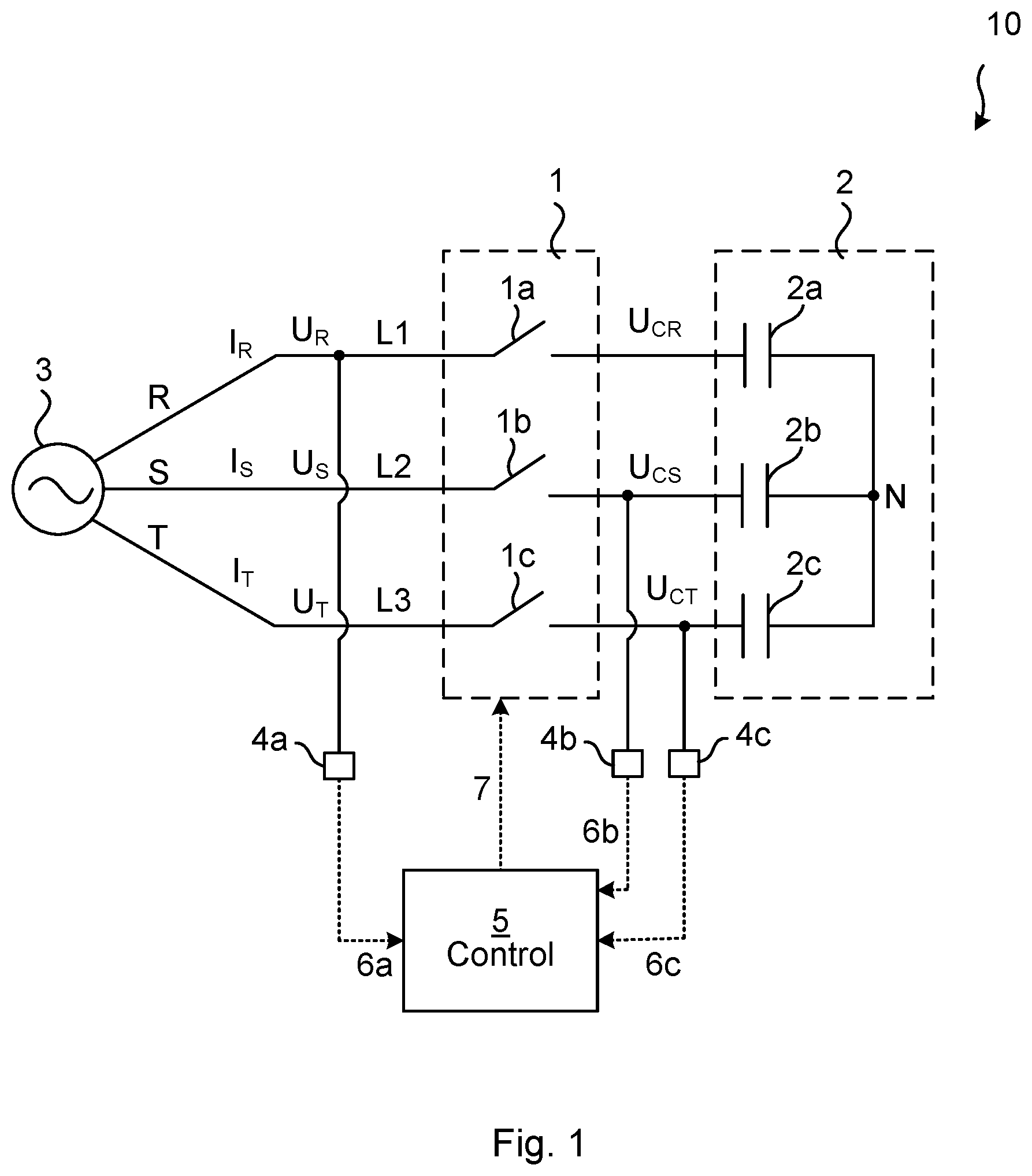 Patent US12562564 — Reducing inrush current to a capacitor bank — Figure 1