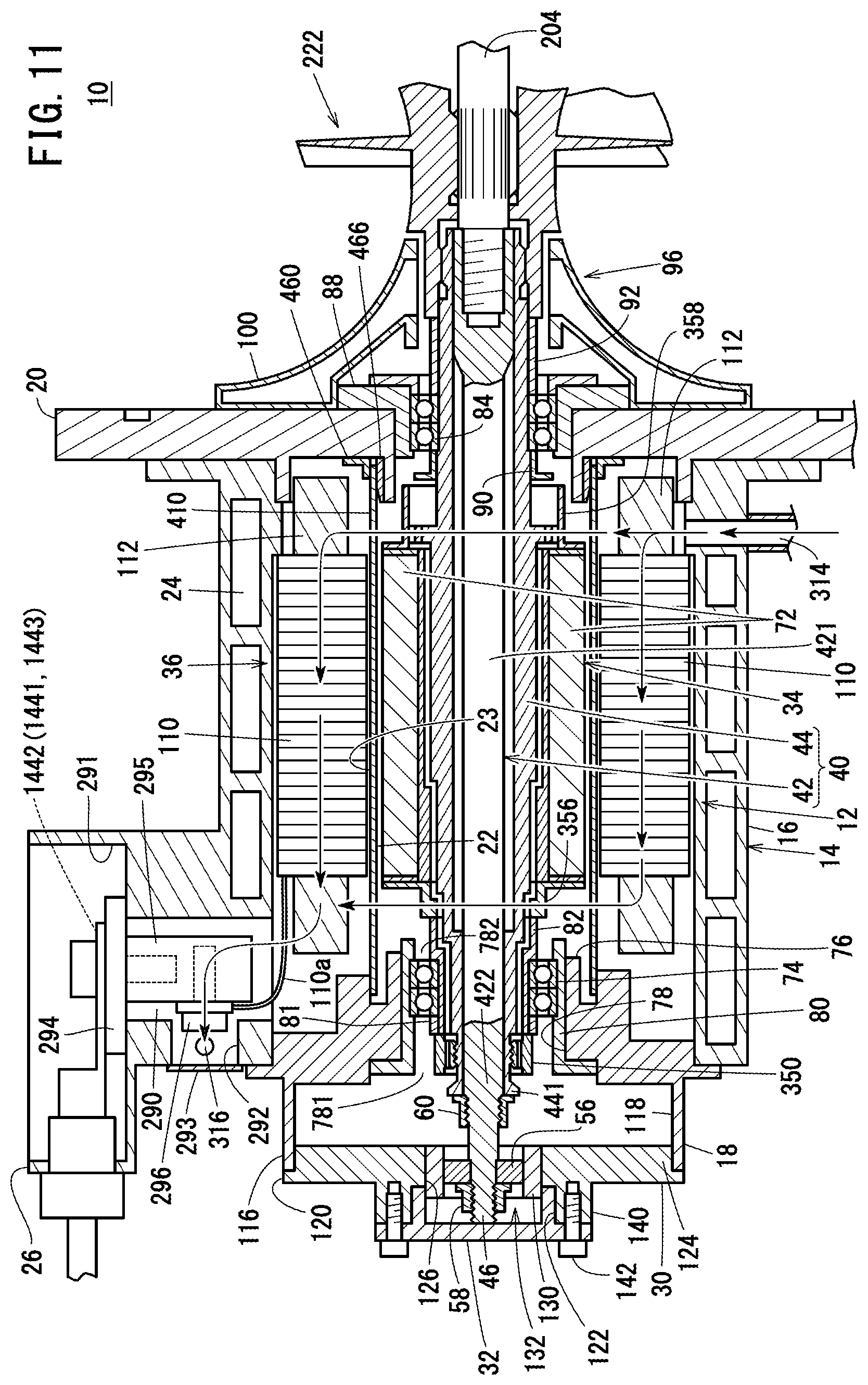 Patent US12562620 Figure 11 – Rotating electric machine system, and combined power system equipped therewith