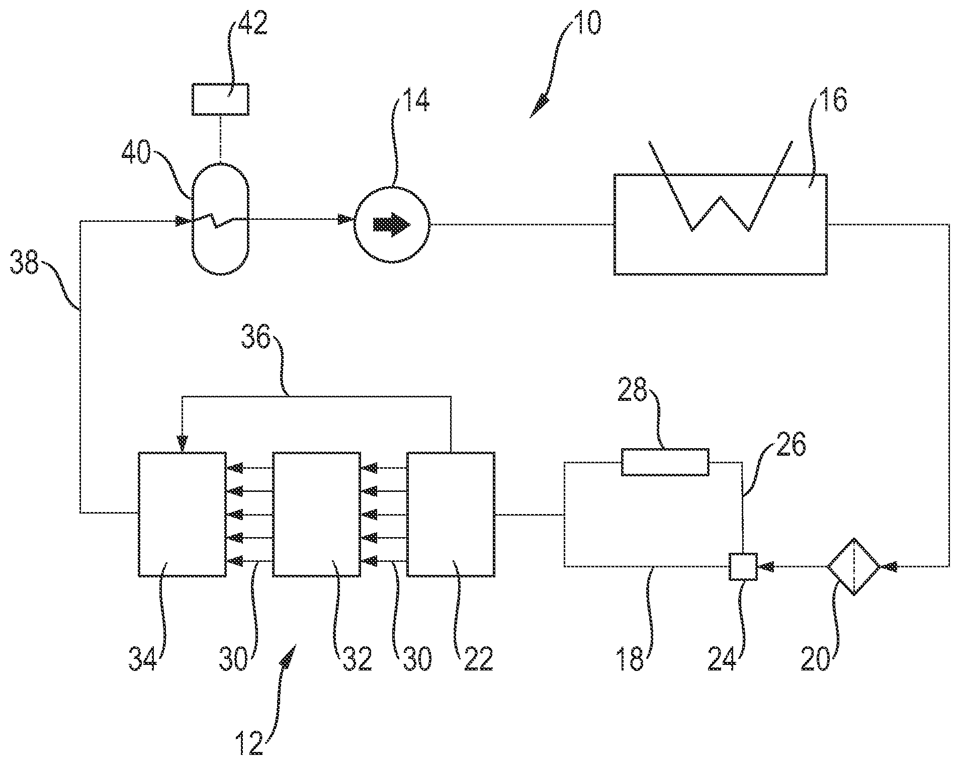 Patent US12562622 — Cooling system for effective cooling of an electric machine of a motor vehicle — Figure 1