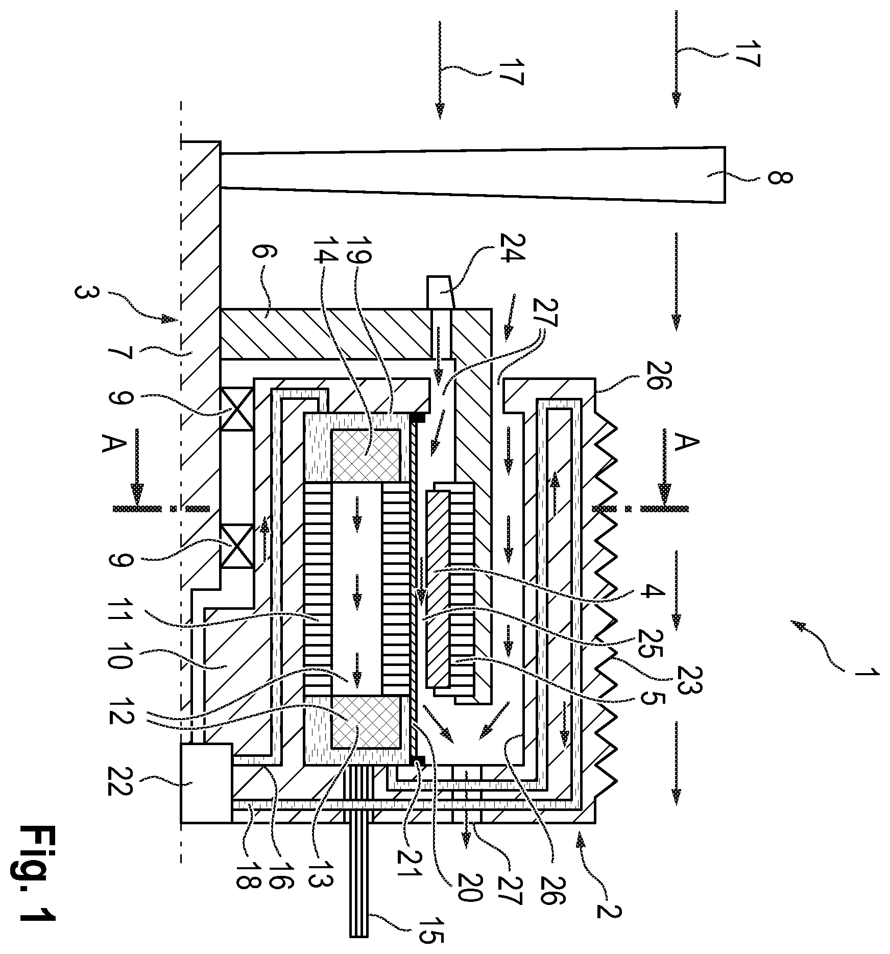 Patent US12562623 — Apparatus for cooling an electric propulsion engine — Figure 1
