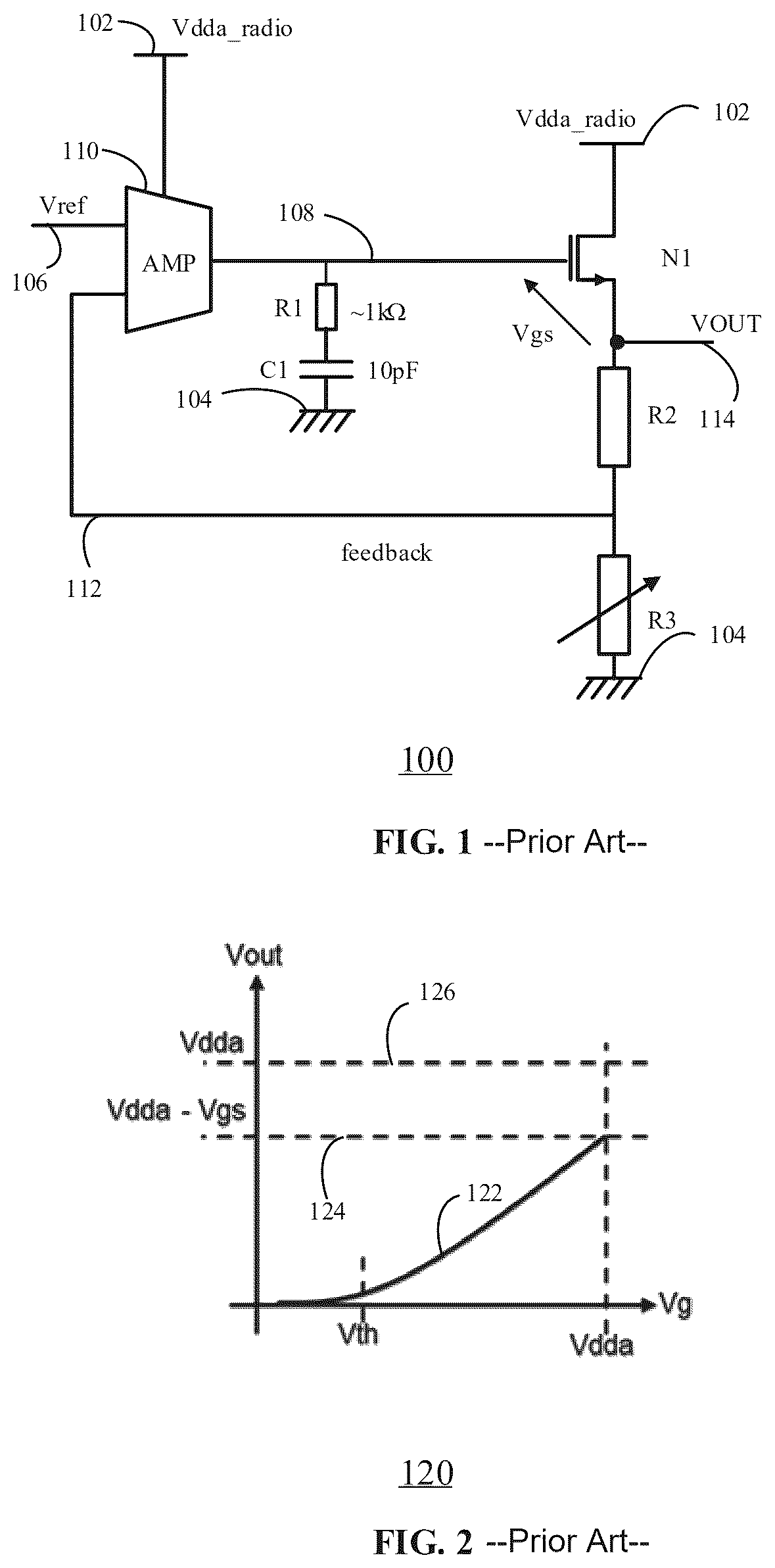 Patent US12562631 Figure 1 – Gate driver for a low dropout voltage regulator