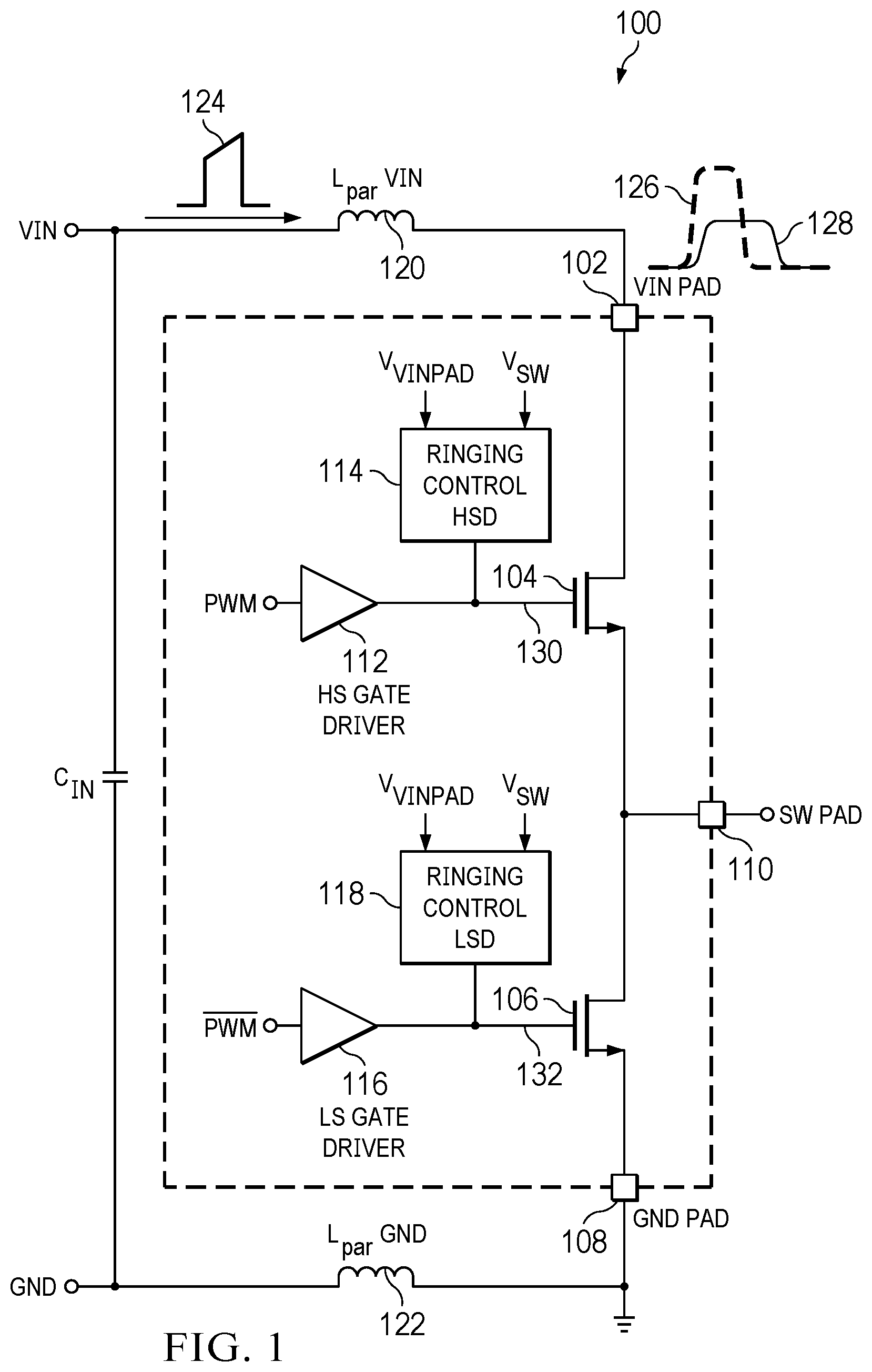 Patent US12562645 — Ringing control circuits — Figure 1