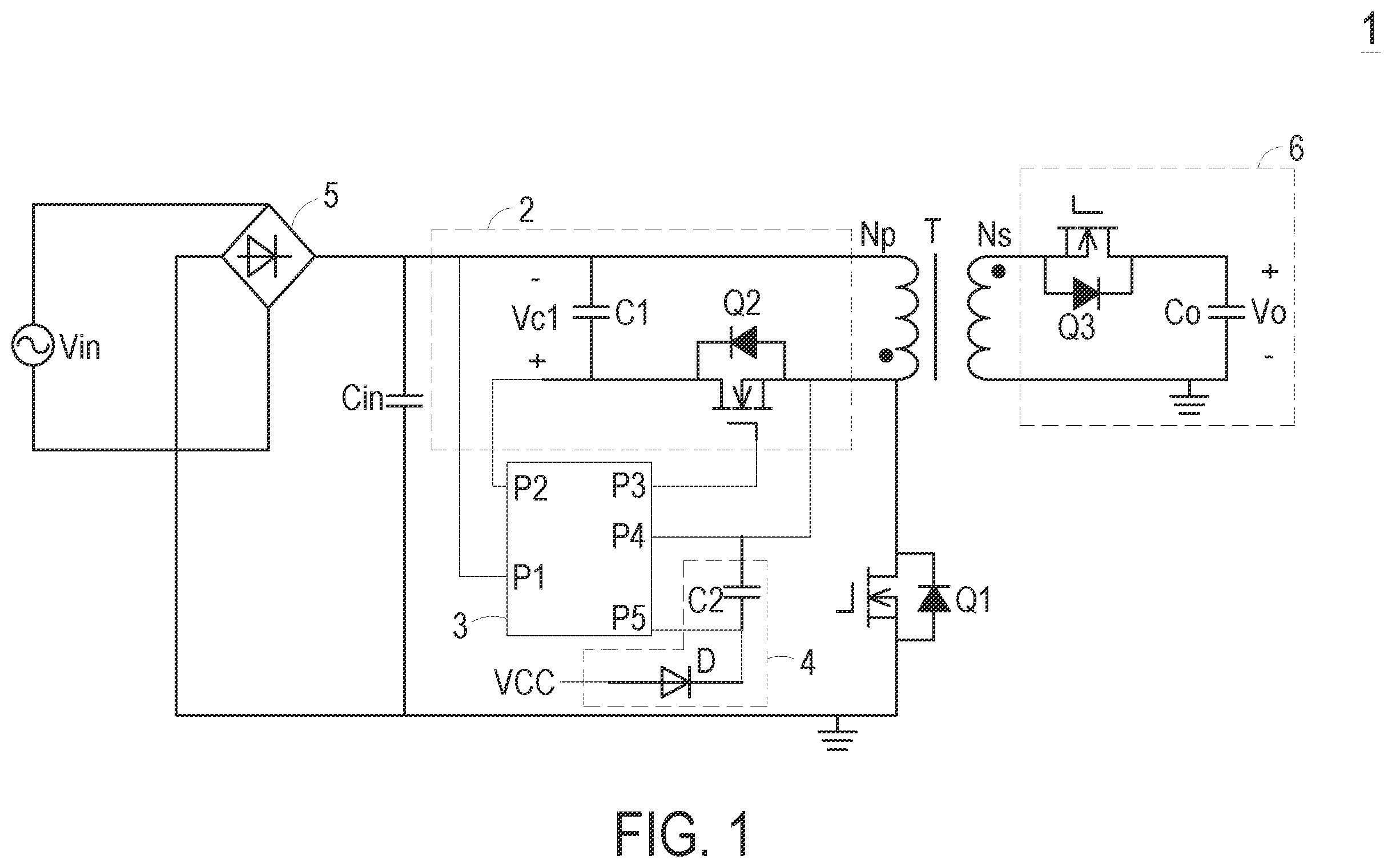 Patent US12562649 Figure 1 – Flyback power converter and control method thereof