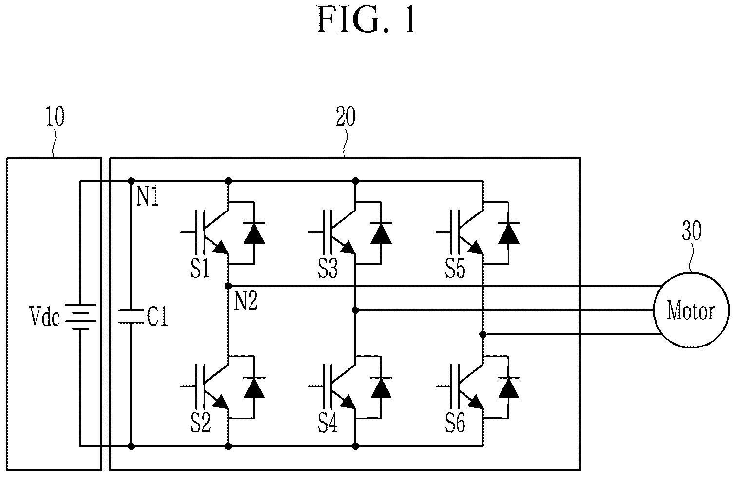 Patent US12562655 Figure 1 – Device and method for controlling inverter