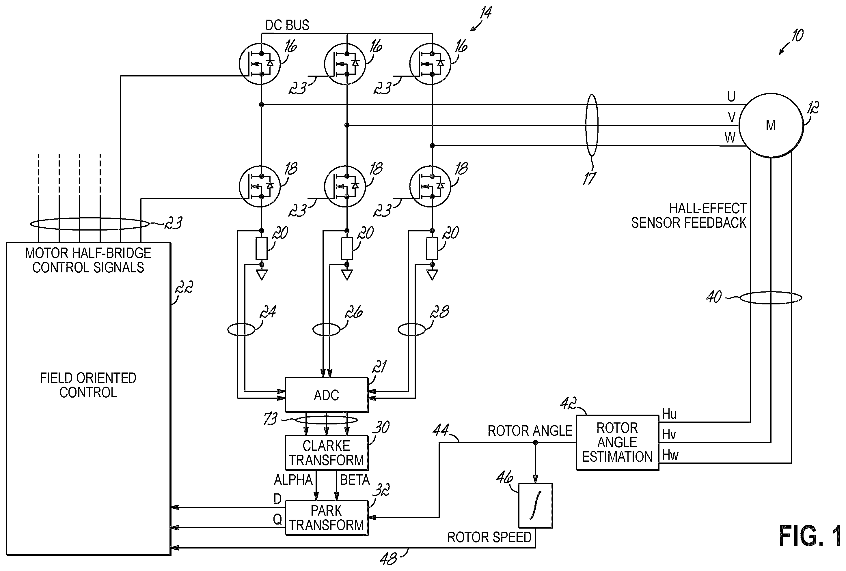 Patent US12562665 — System and method for motor control through improved location measurement — Figure 1