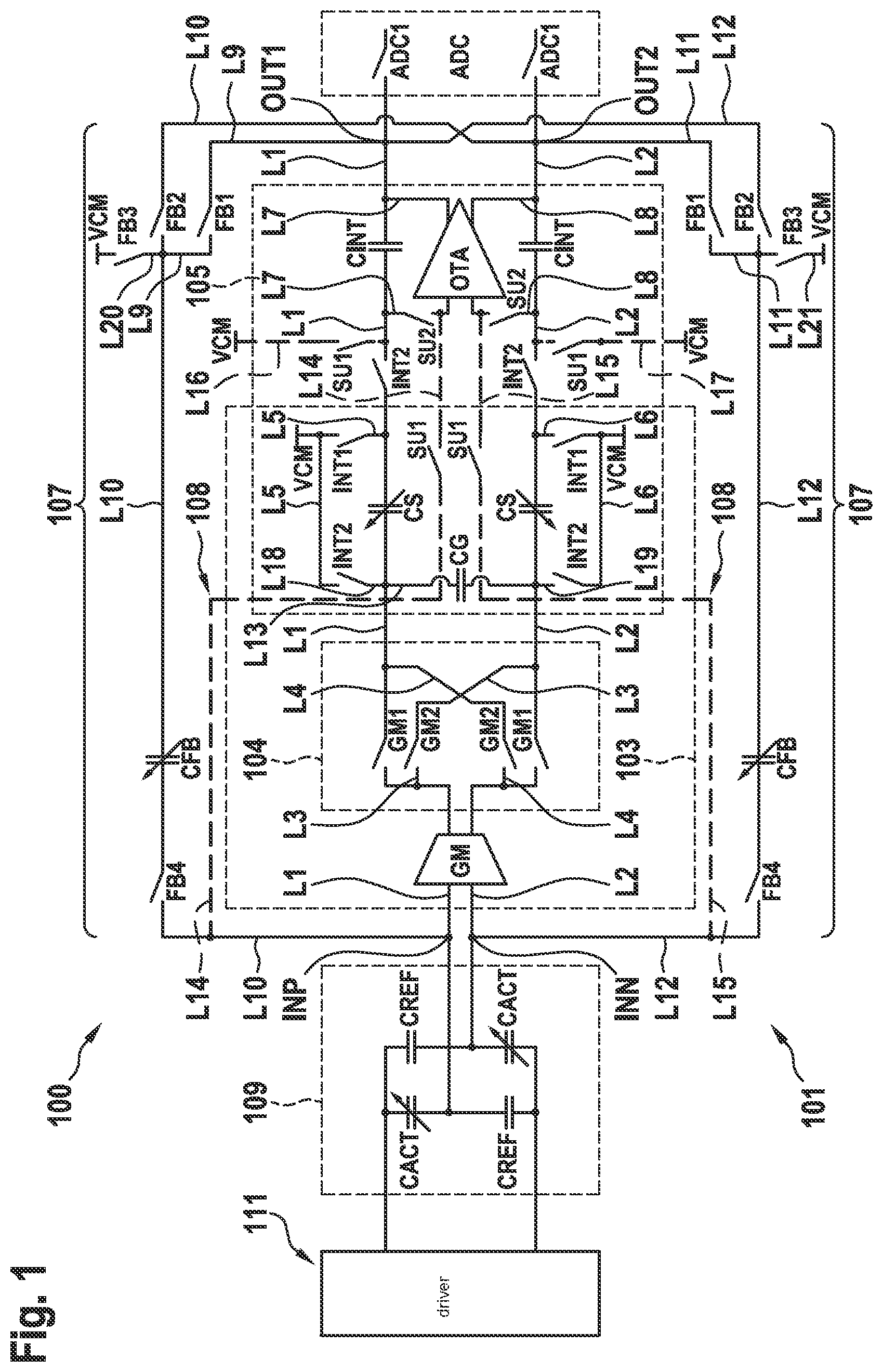 Patent US12562702 — Analog front-end architecture for capacitive pressure sensor — Figure 1
