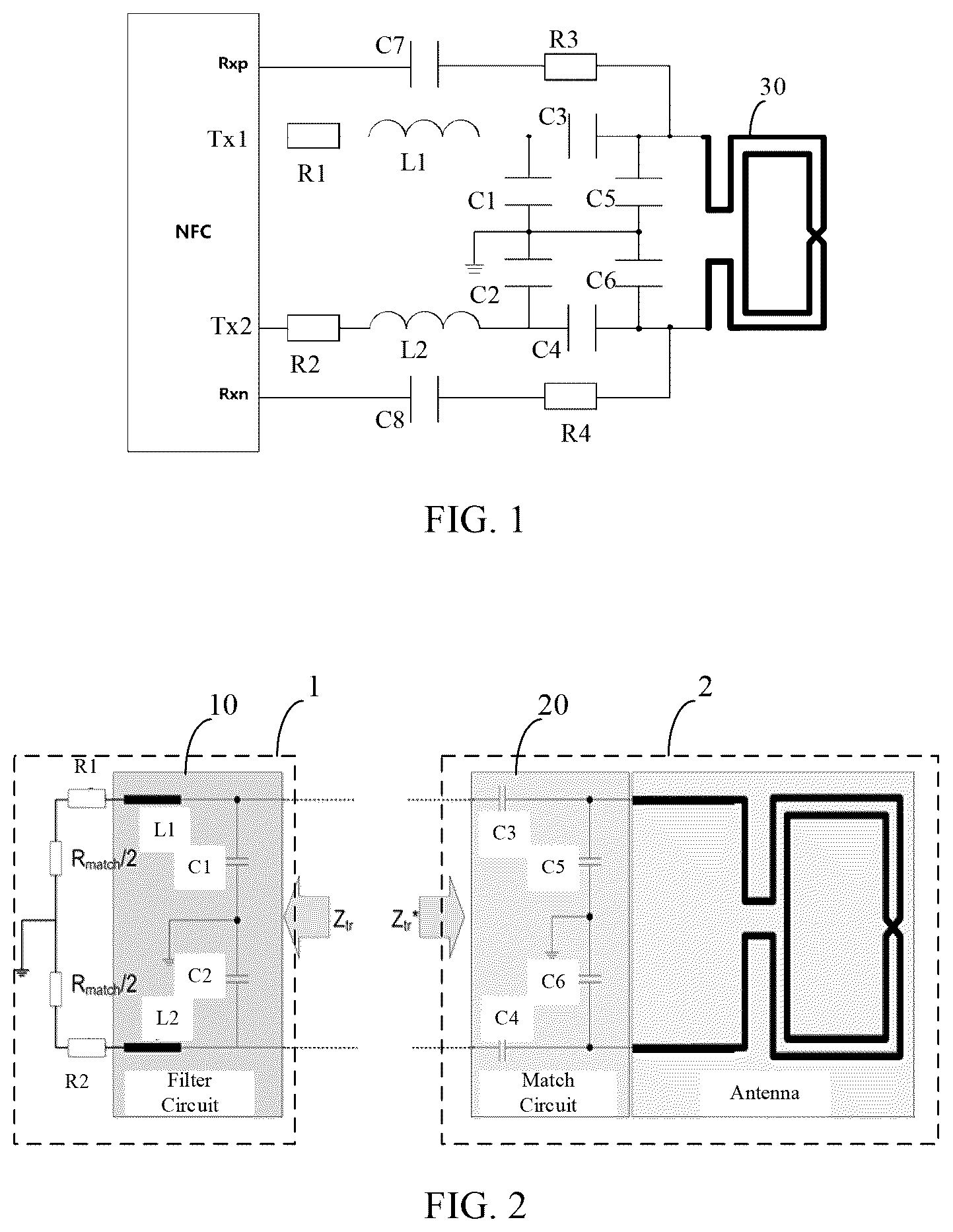 Patent US12562707 — Antenna impedance matching design circuit and near-field communication circuit system — Figure 1