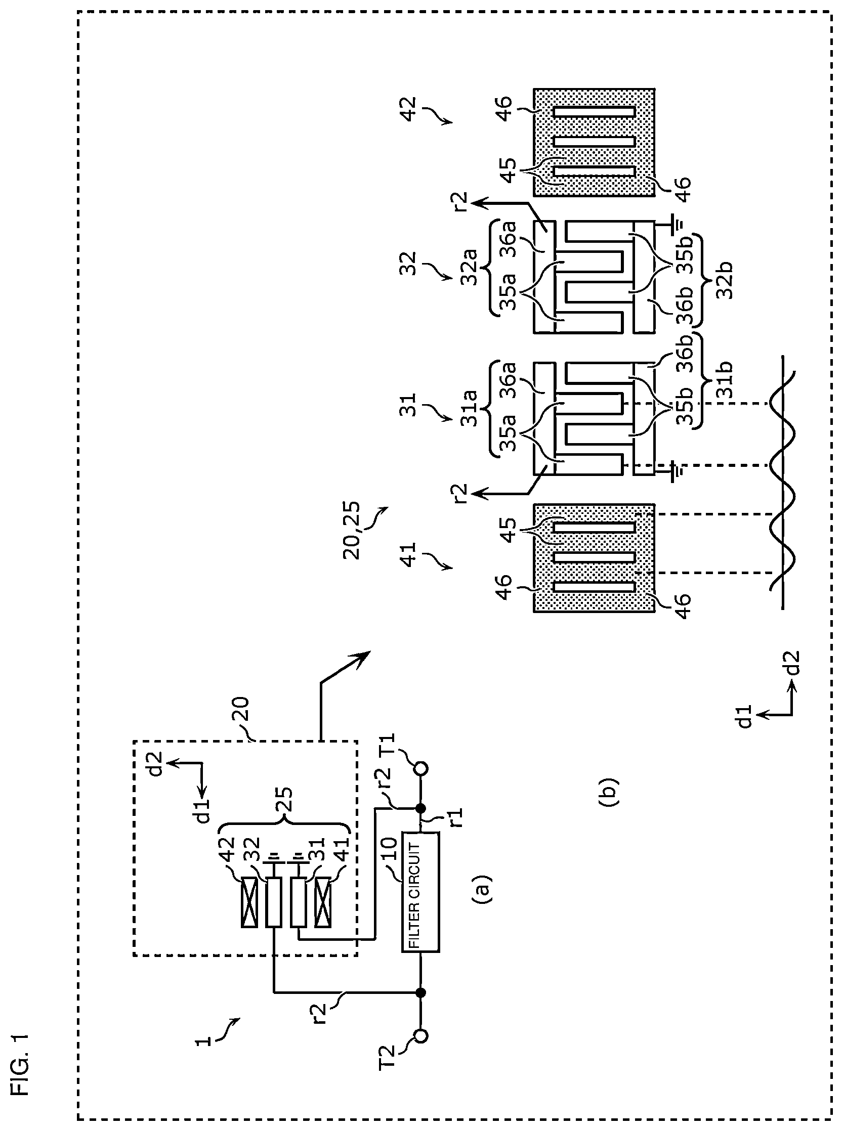 Patent US12562710 — Acoustic wave filter and multiplexer — Figure 1