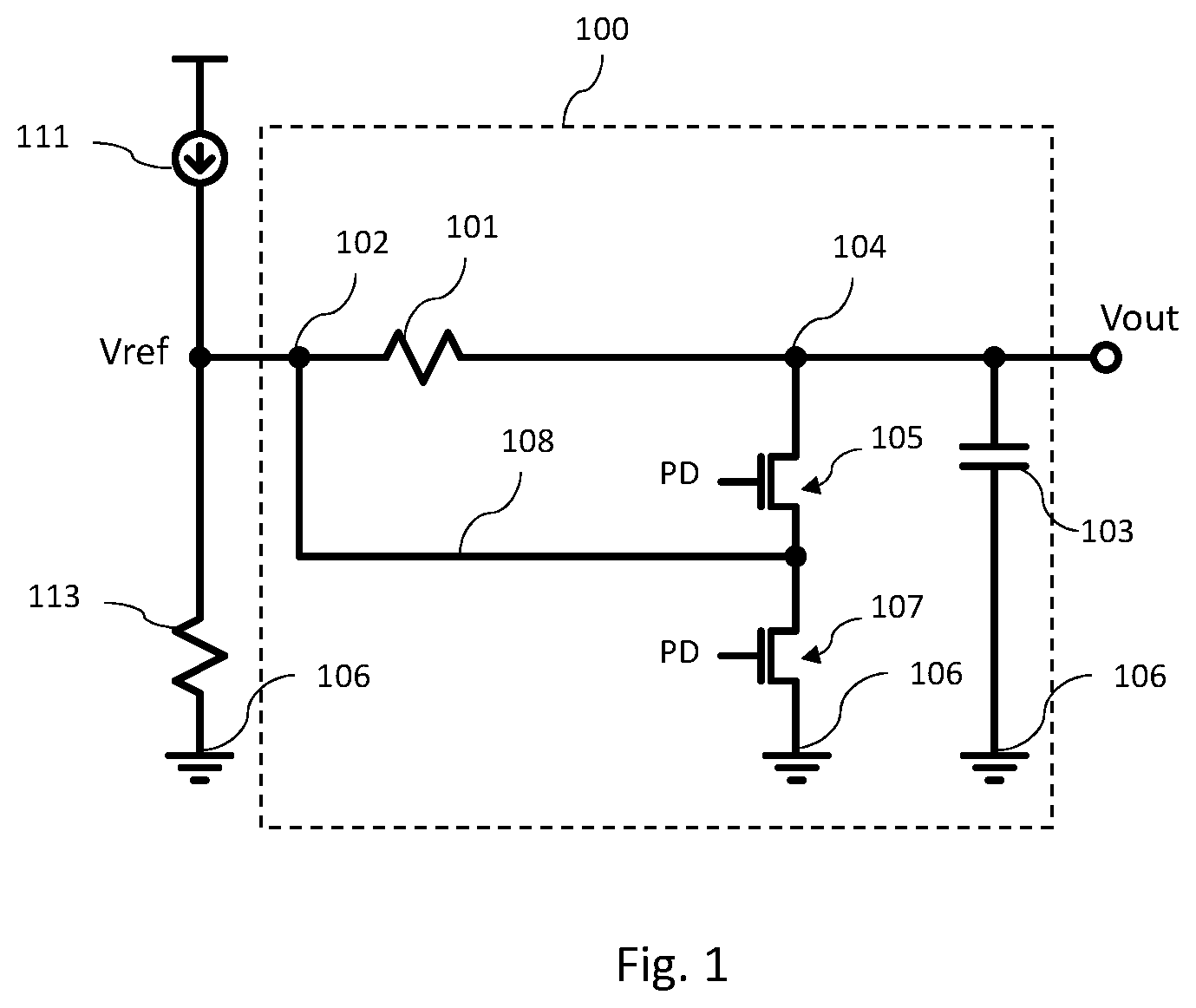 Patent US12562729 — Filter with low leakage power-down switches — Figure 1