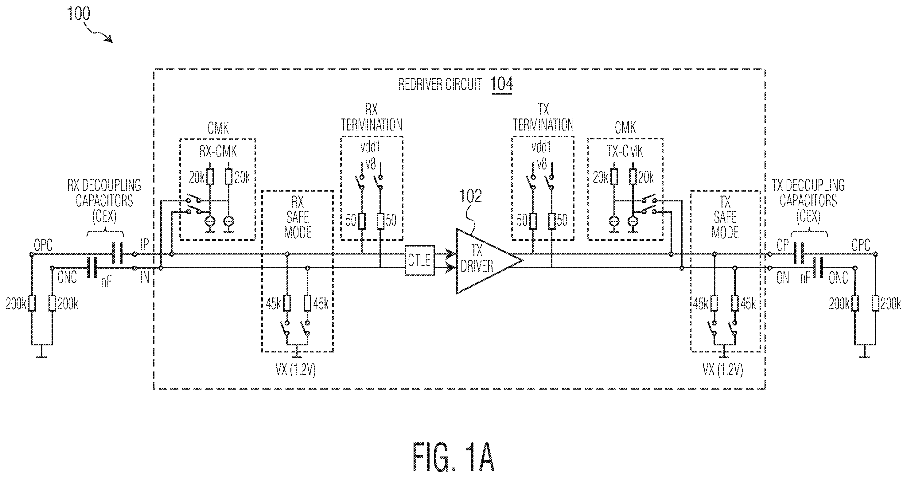 Patent US12562740 — ReDriver circuit — Figure 1