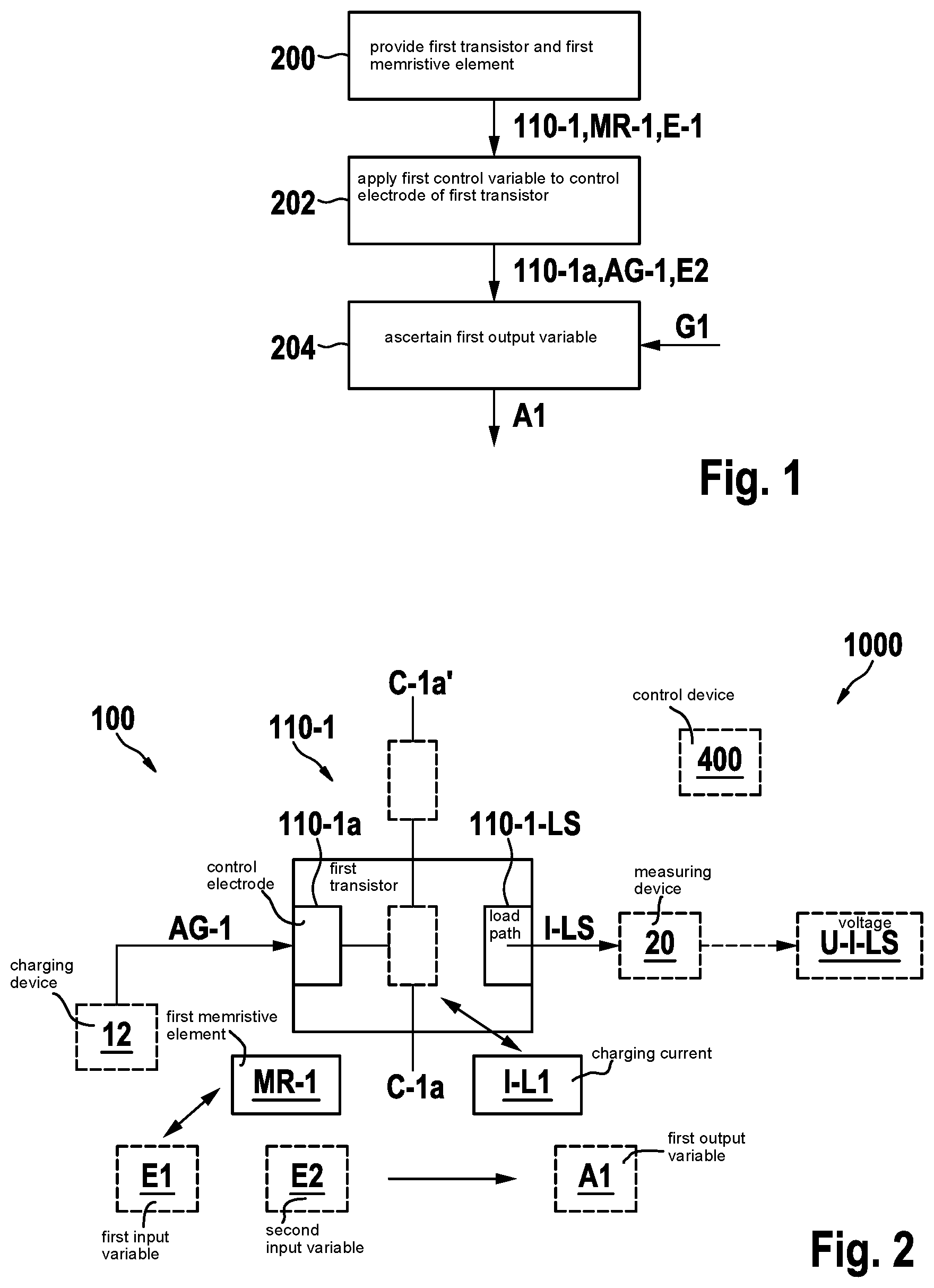Patent US12562742 — Method for processing input variables by means of a processing device having at least one transistor, device for executing the method, computing device and use — Figure 1