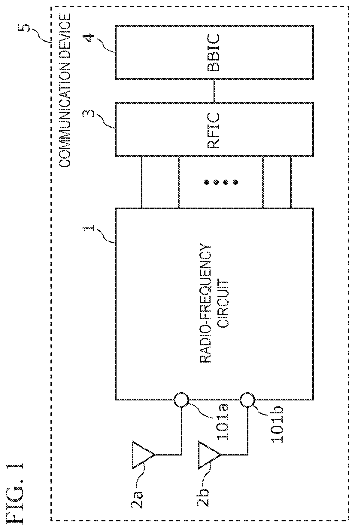Patent US12562759 Figure 1 – Radio-frequency circuit and communication device