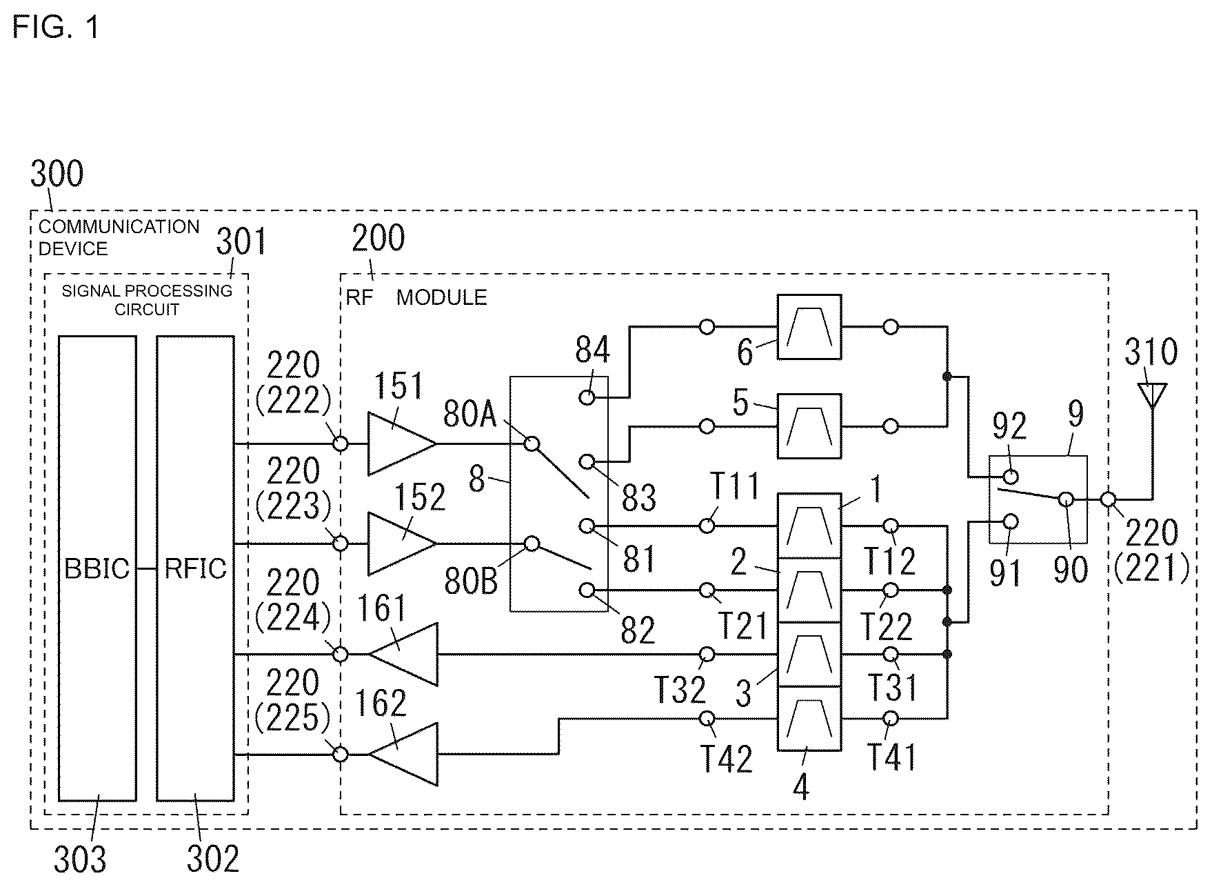 Patent US12562767 — Radio-frequency module and communication device — Figure 1